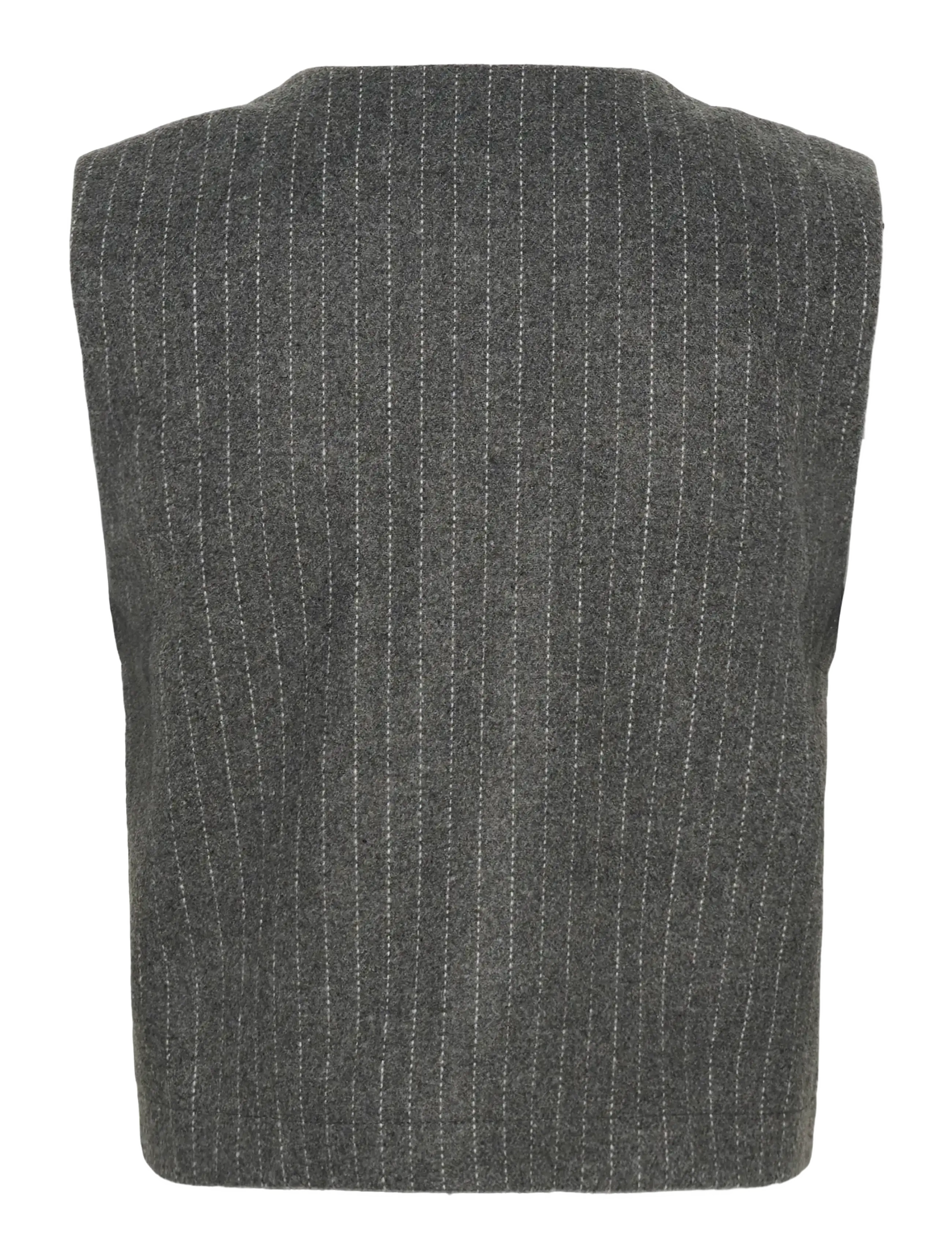 Culture - CUkayla Waistcoat - grey pinstripe - 2