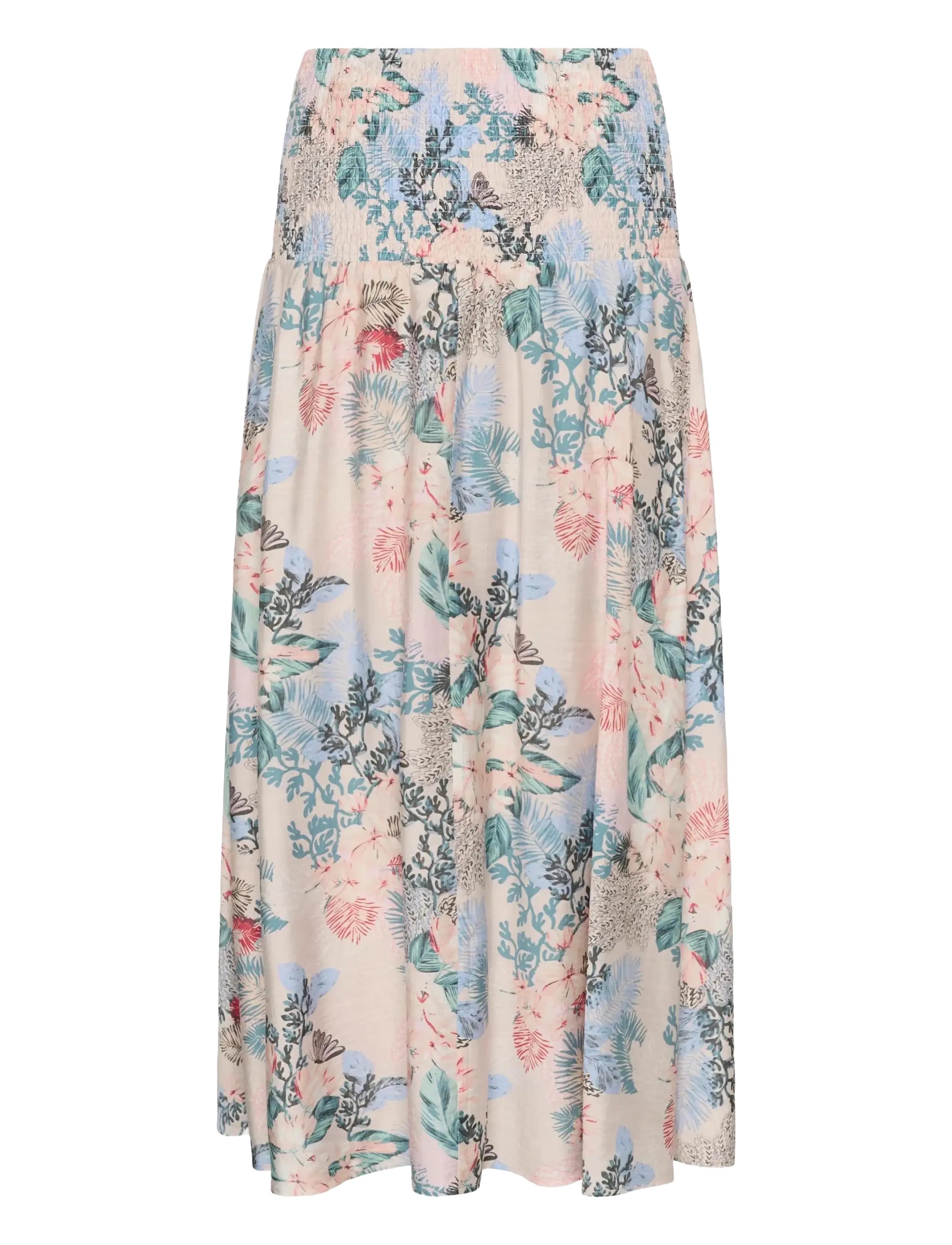 Culture - CUlotus Greece Skirt - maxi nederdele - whitecap/blue leaf - 2