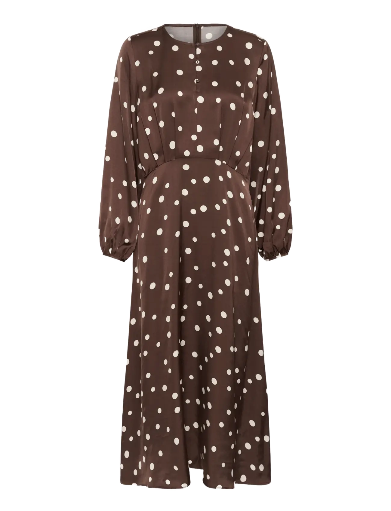 Culture CUdotty Berna Dress - Sommerkjoler - BROWN/WHITECAP DOT / brown