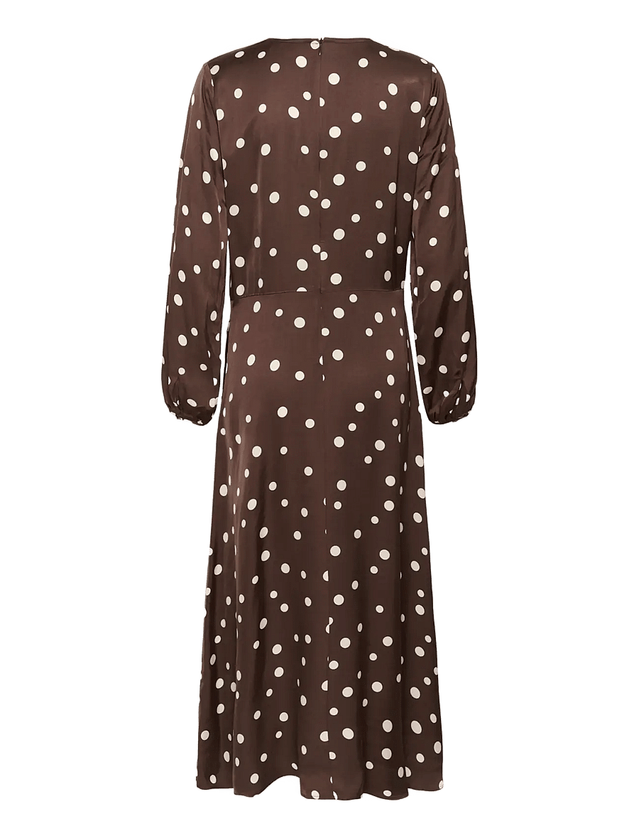 Culture - CUdotty Berna Dress - sommerkjoler - brown/whitecap dot - 1