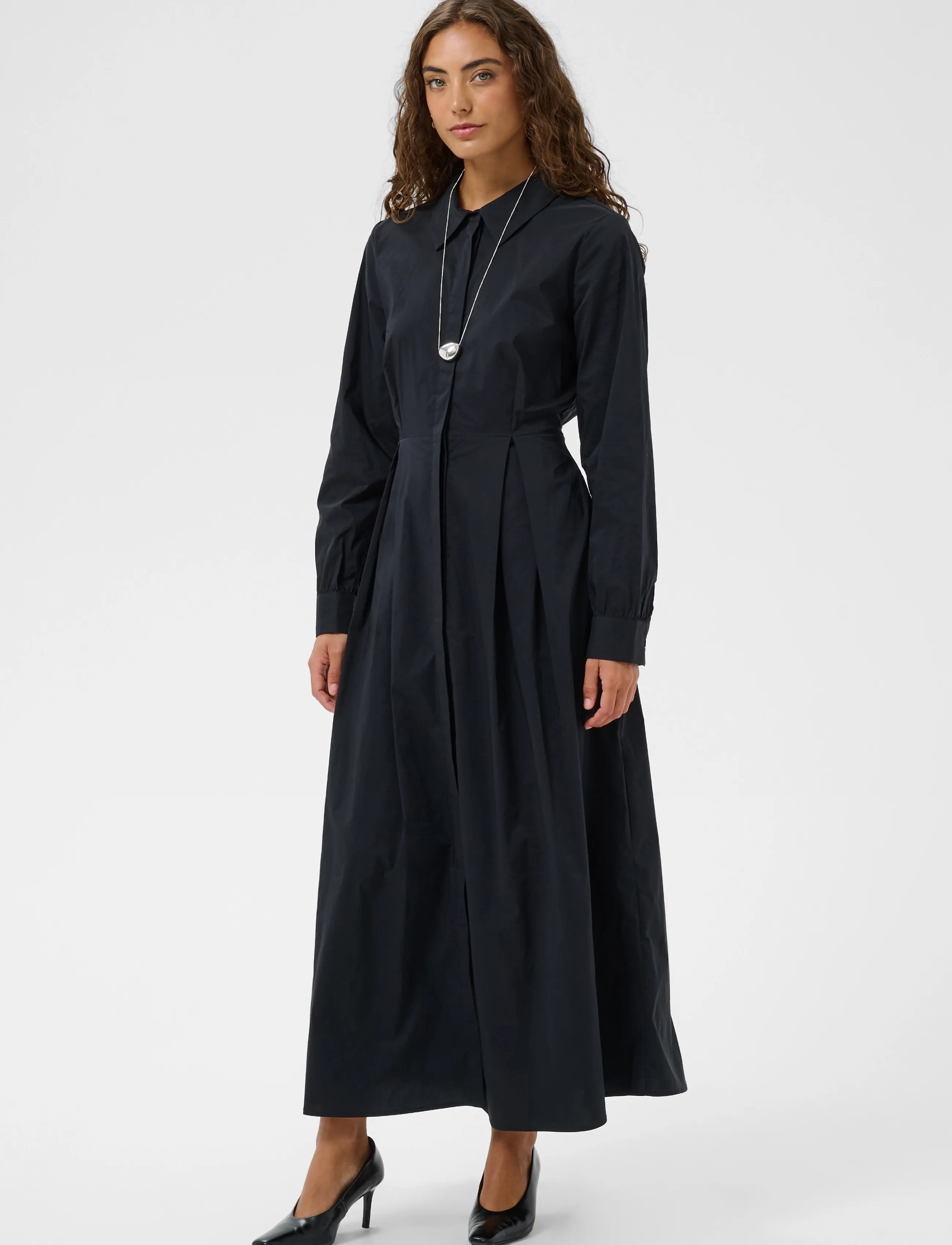 Culture - CUpernilla Antoinett Long Dress - hemdkleider - black - 2
