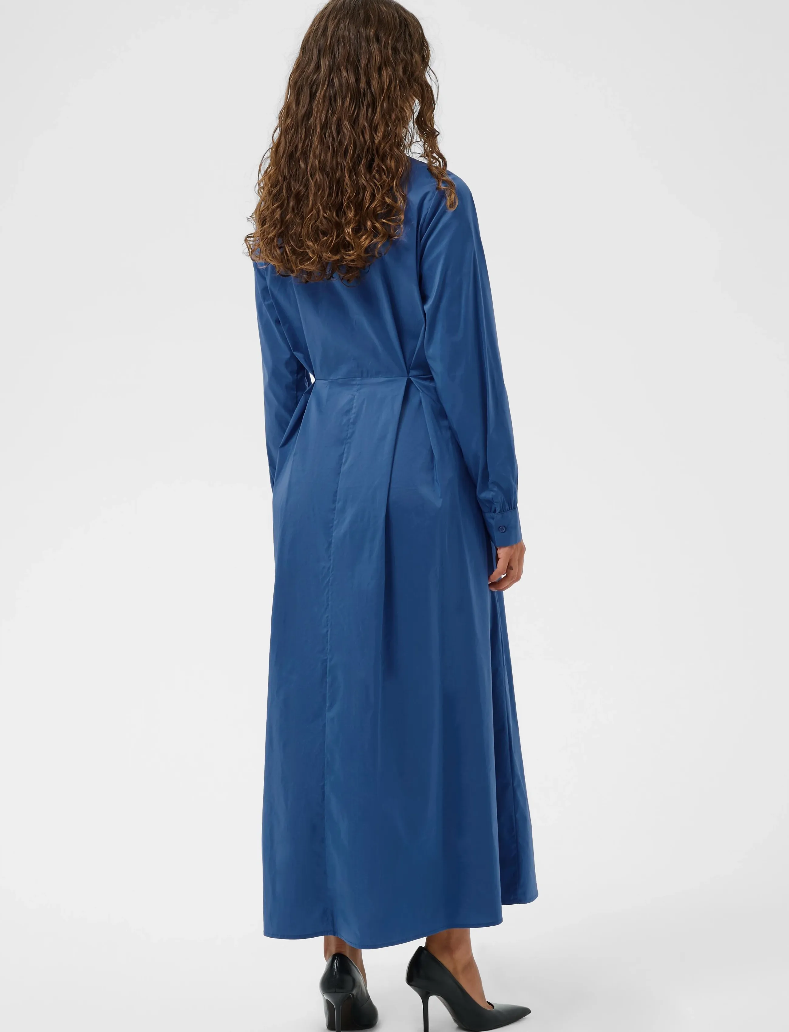Culture - CUpernilla Antoinett Long Dress - skjortklänningar - true navy - 3