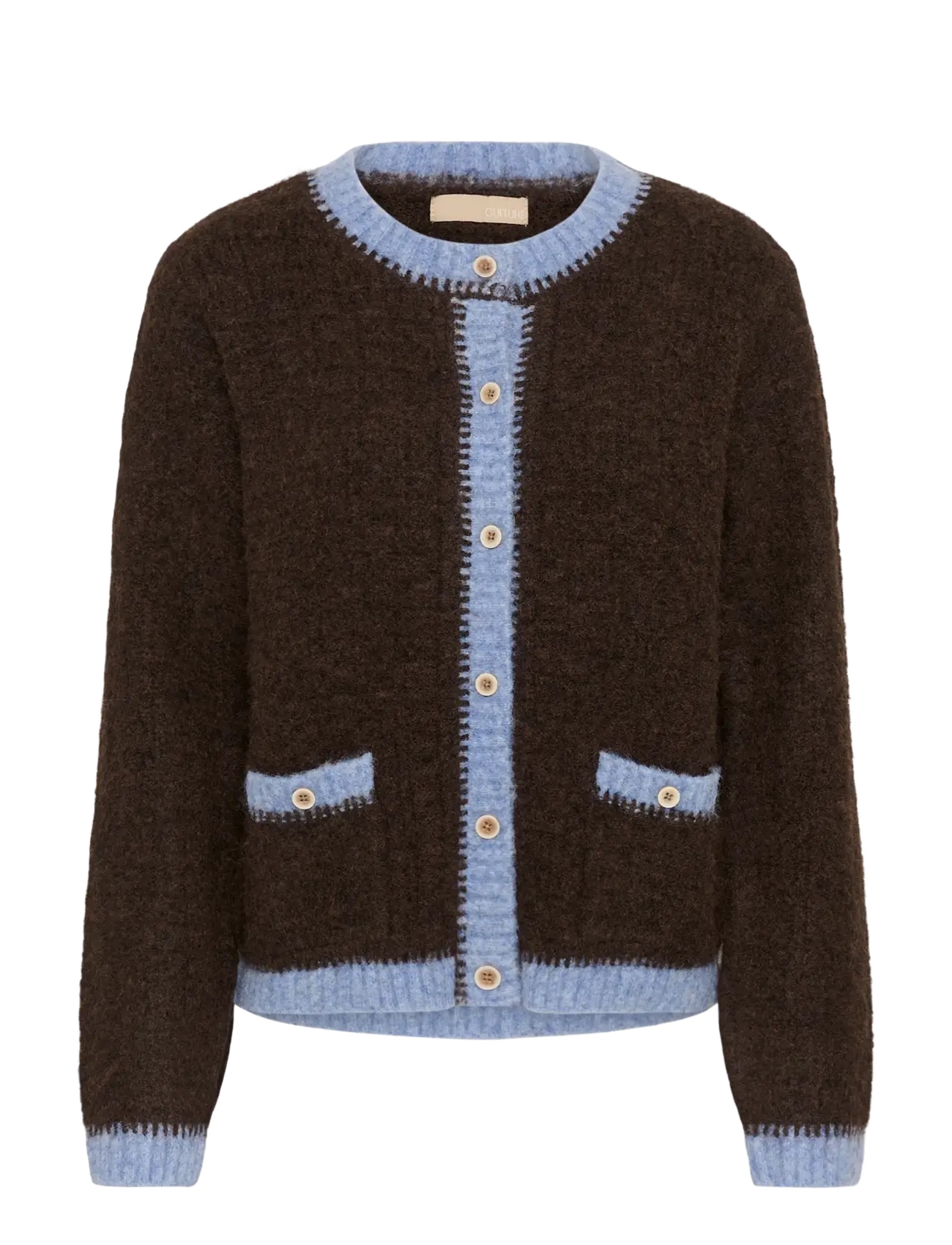 Culture CUgilan Cardigan - Strickjacken - BROWN/BLUE / brown