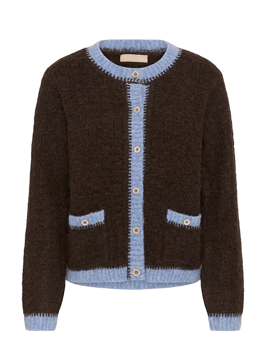 Culture - CUgilan Cardigan - strickjacken - brown/blue - 0