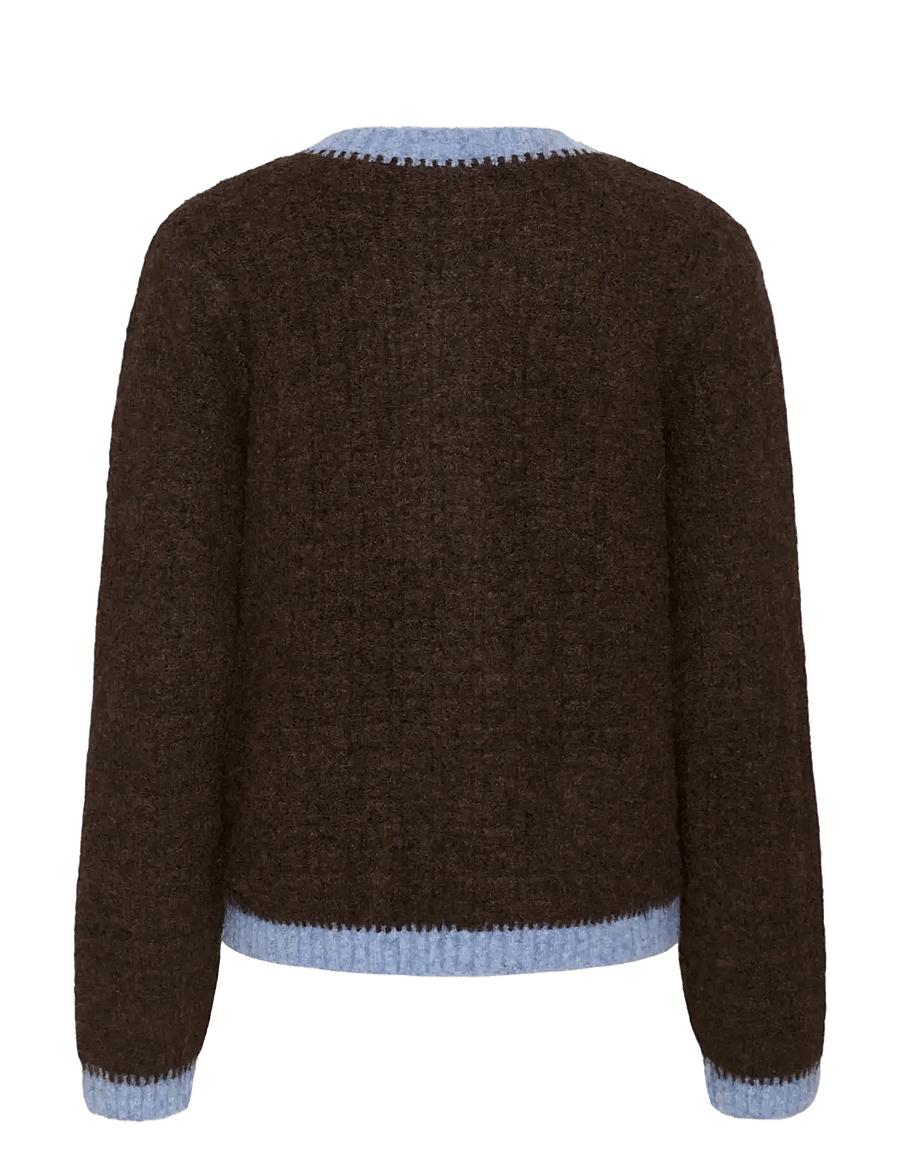 Culture - CUgilan Cardigan - strickjacken - brown/blue - 1
