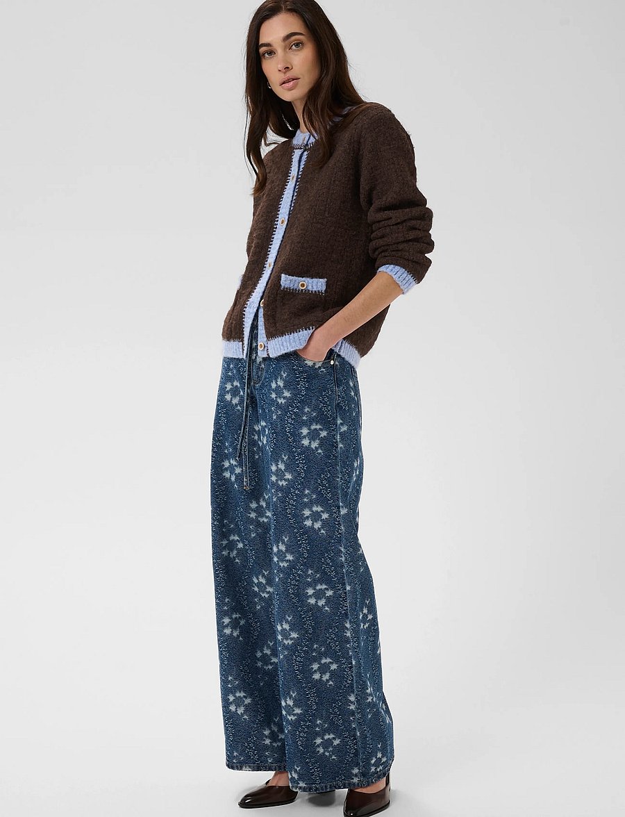 Culture - CUgilan Cardigan - strickjacken - brown/blue - 3