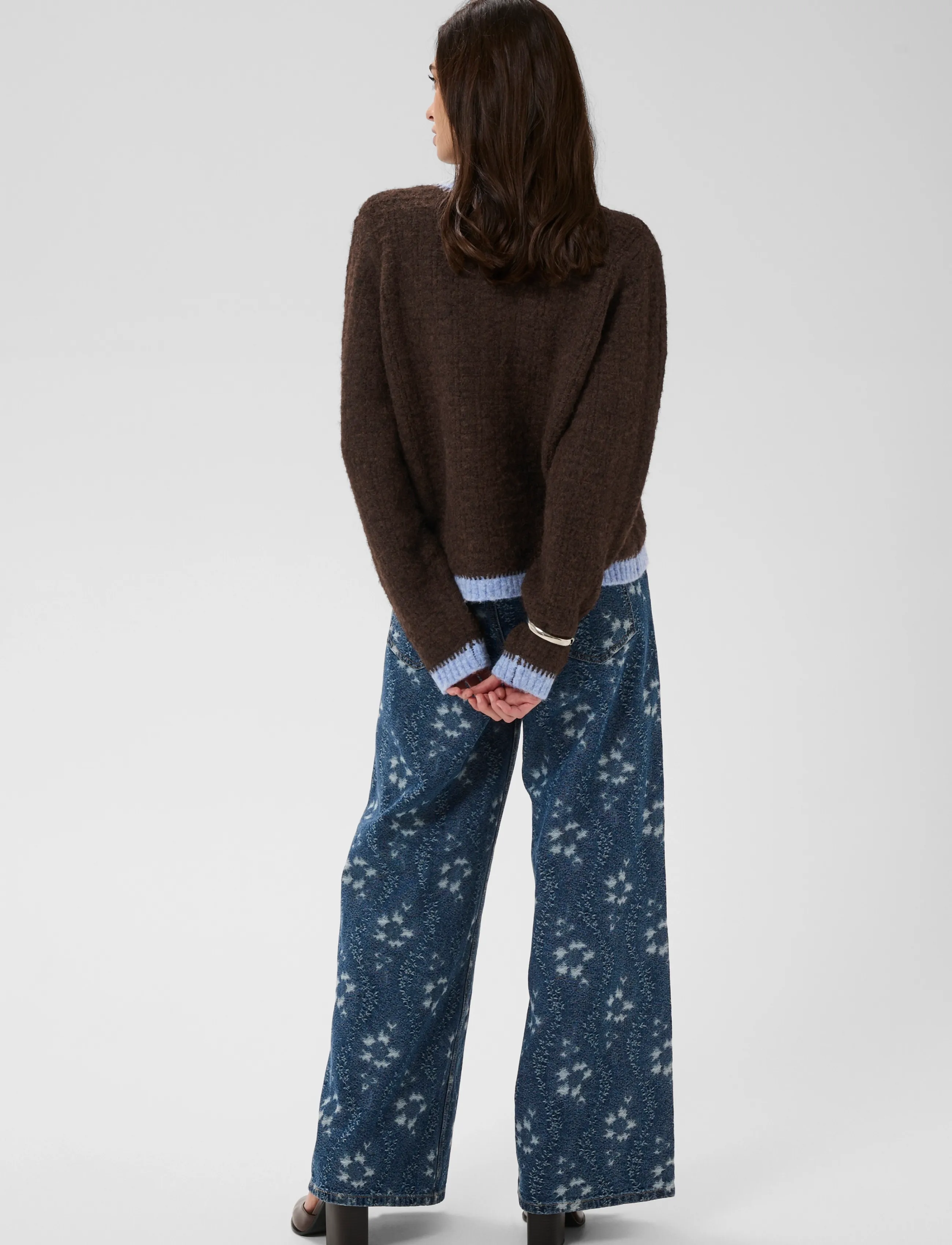 Culture - CUgilan Cardigan - strickjacken - brown/blue - 4
