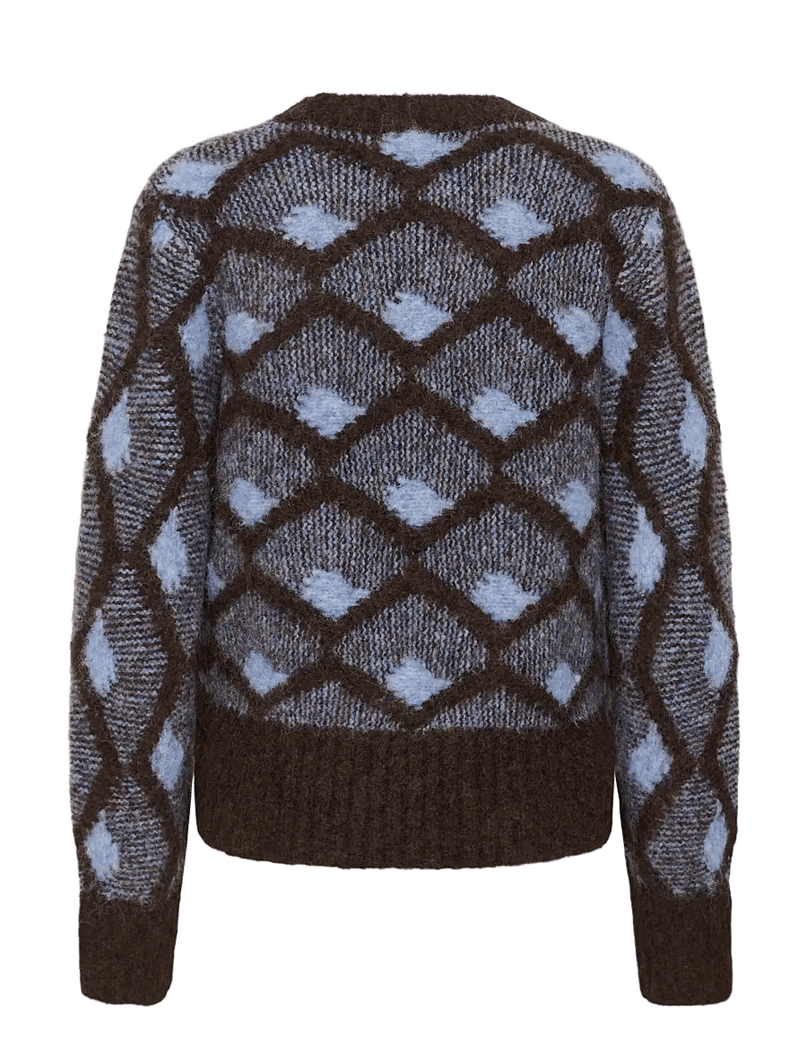 Culture - CUgilan Pullover - striktrøjer - brown/blue - 1
