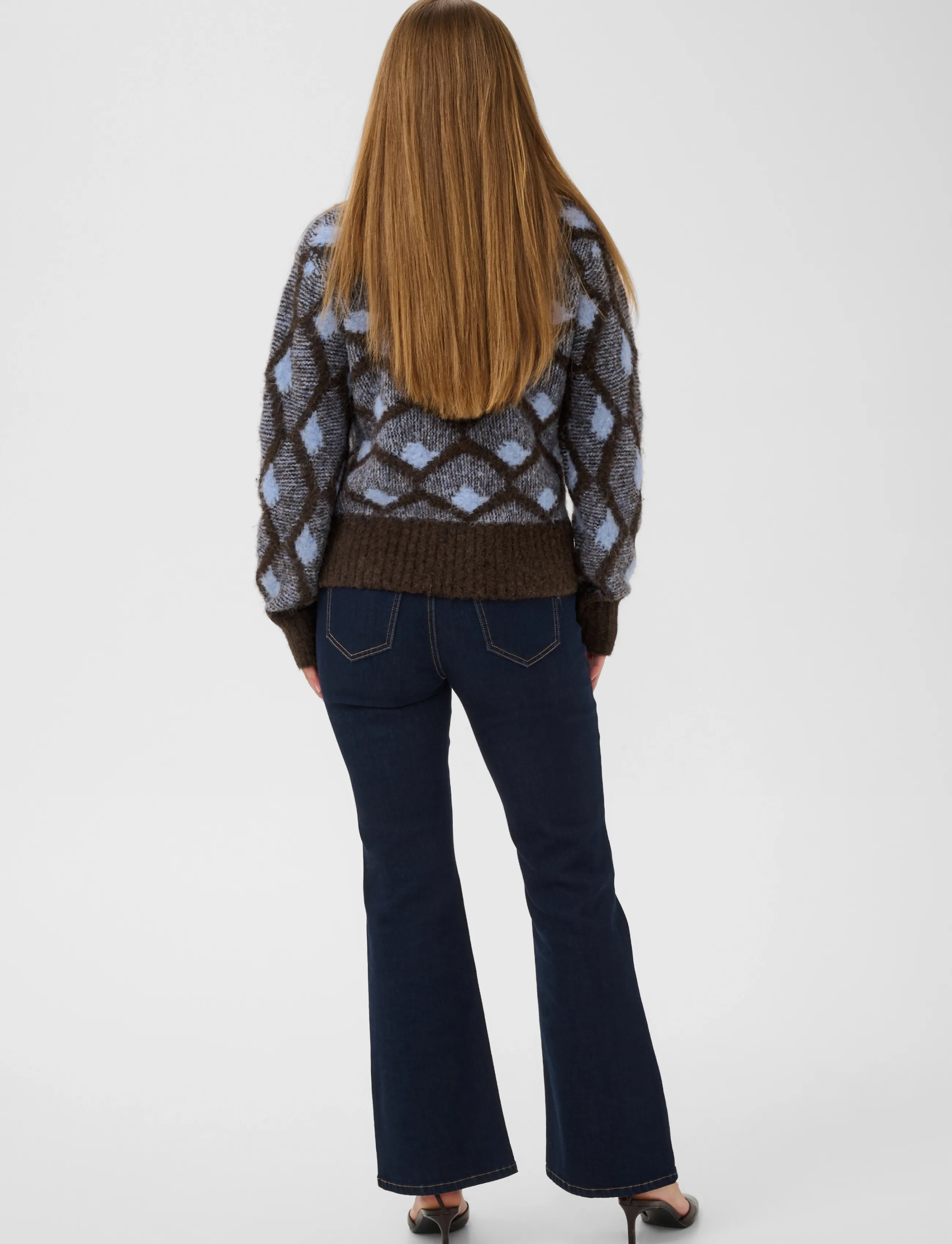 Culture - CUgilan Pullover - striktrøjer - brown/blue - 4