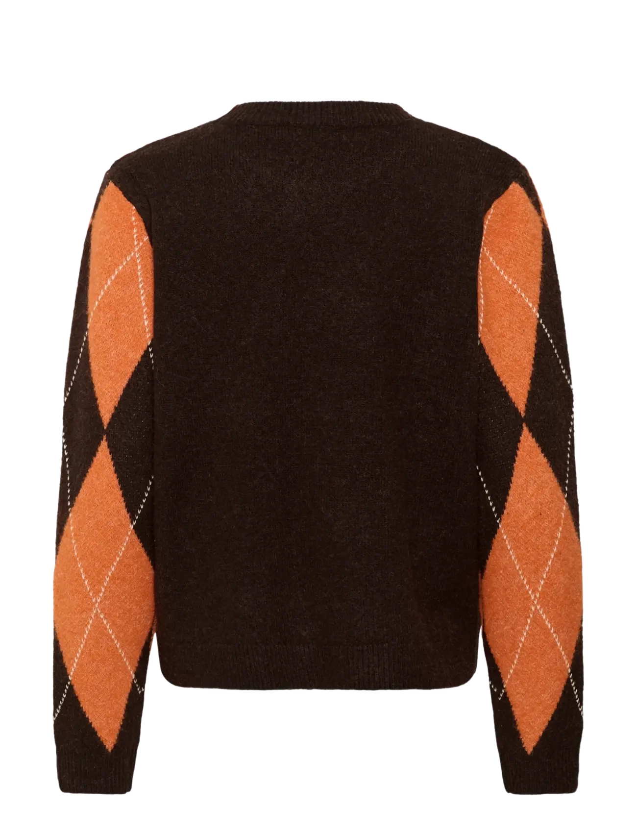 Culture - CUargyle Pullover - striktrøjer - brown argyle - 1