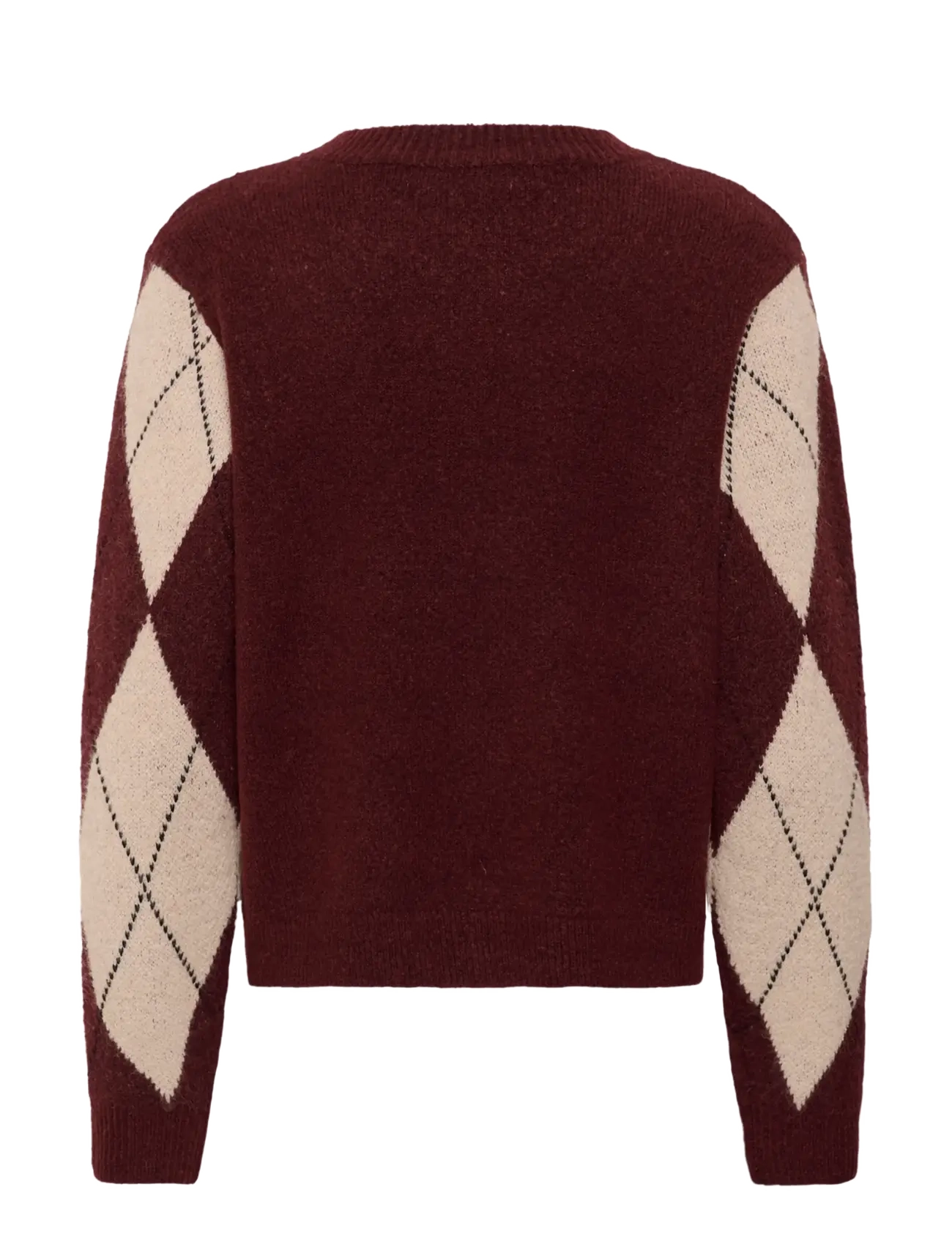 Culture - CUargyle Pullover - pullover - burgundy argyle - 1