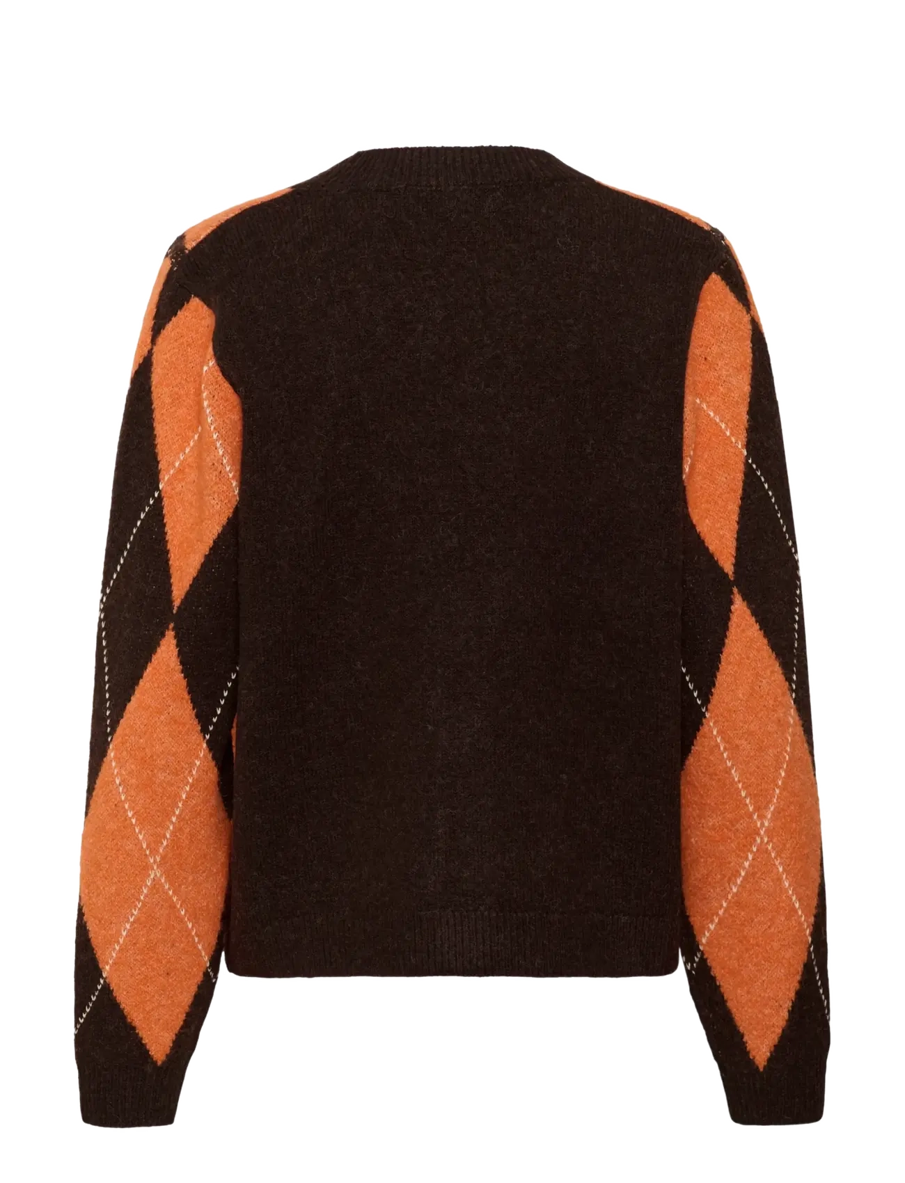 Culture - CUargyle Cardigan - strickjacken - brown argyle - 1