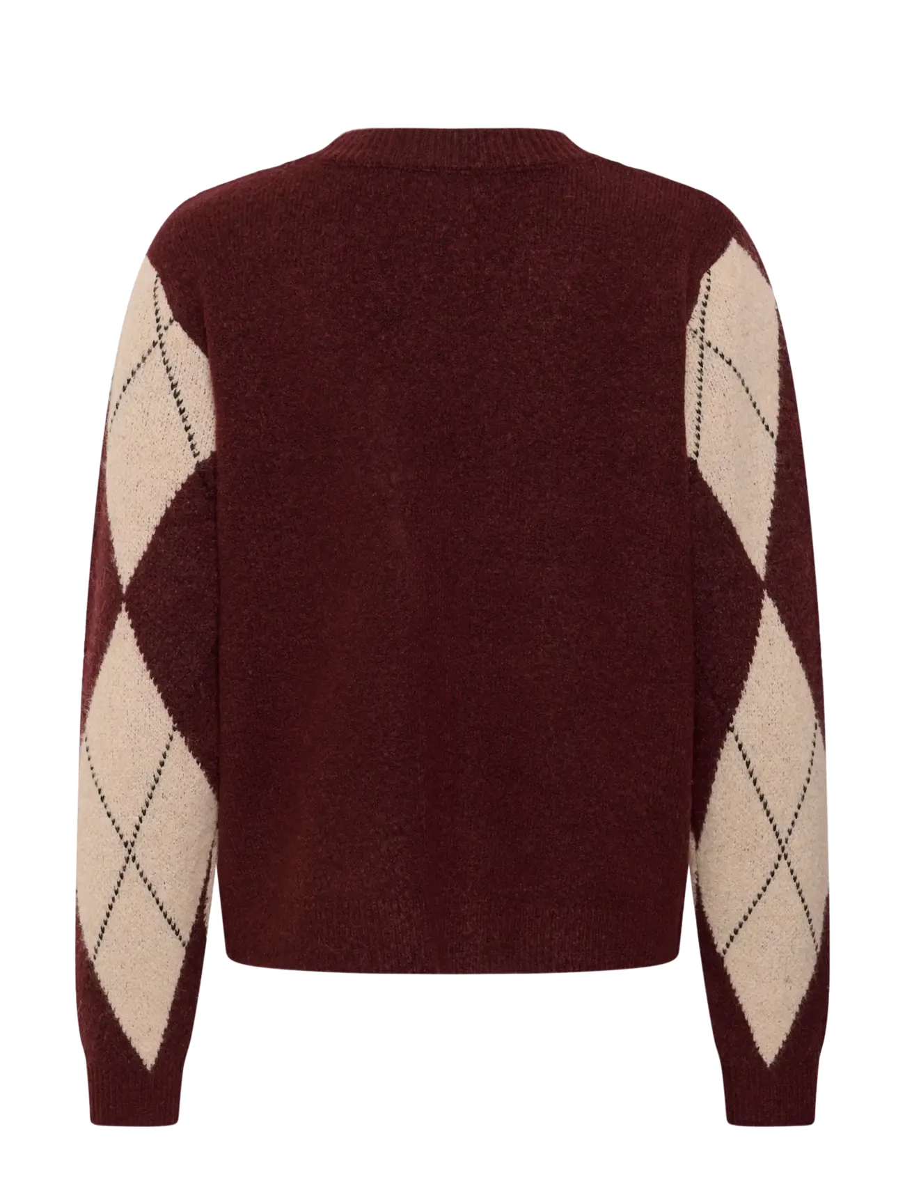 Culture - CUargyle Cardigan - strickjacken - burgundy argyle - 1