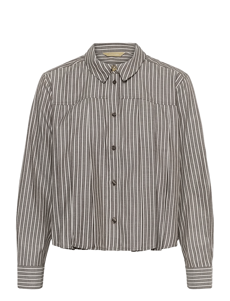 Culture - CUmanga Shirt - langärmlige hemden - brown/white stripe - 0