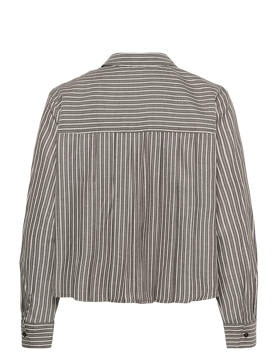 Culture - CUmanga Shirt - langärmlige hemden - brown/white stripe - 1