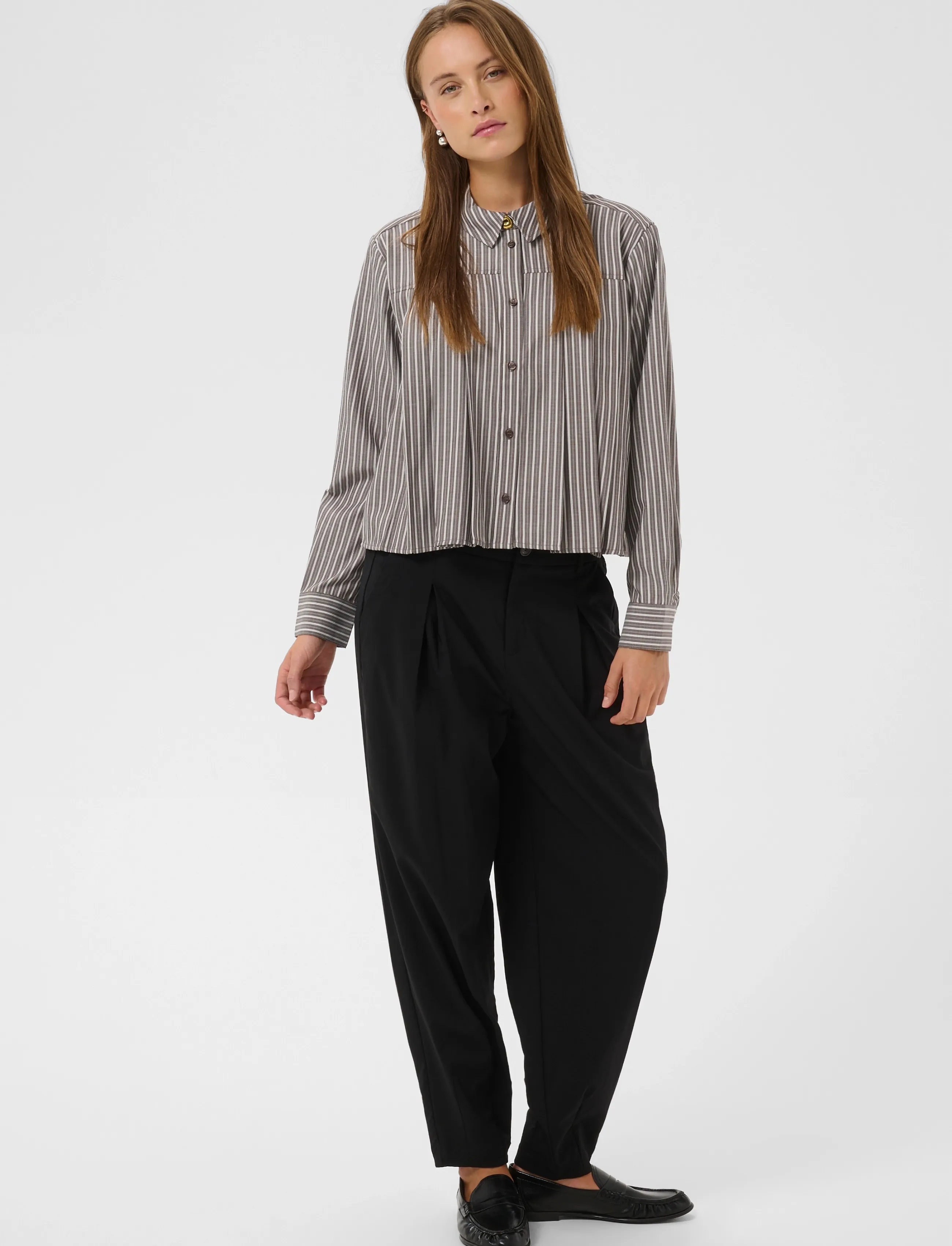Culture - CUmanga Shirt - langärmlige hemden - brown/white stripe - 3