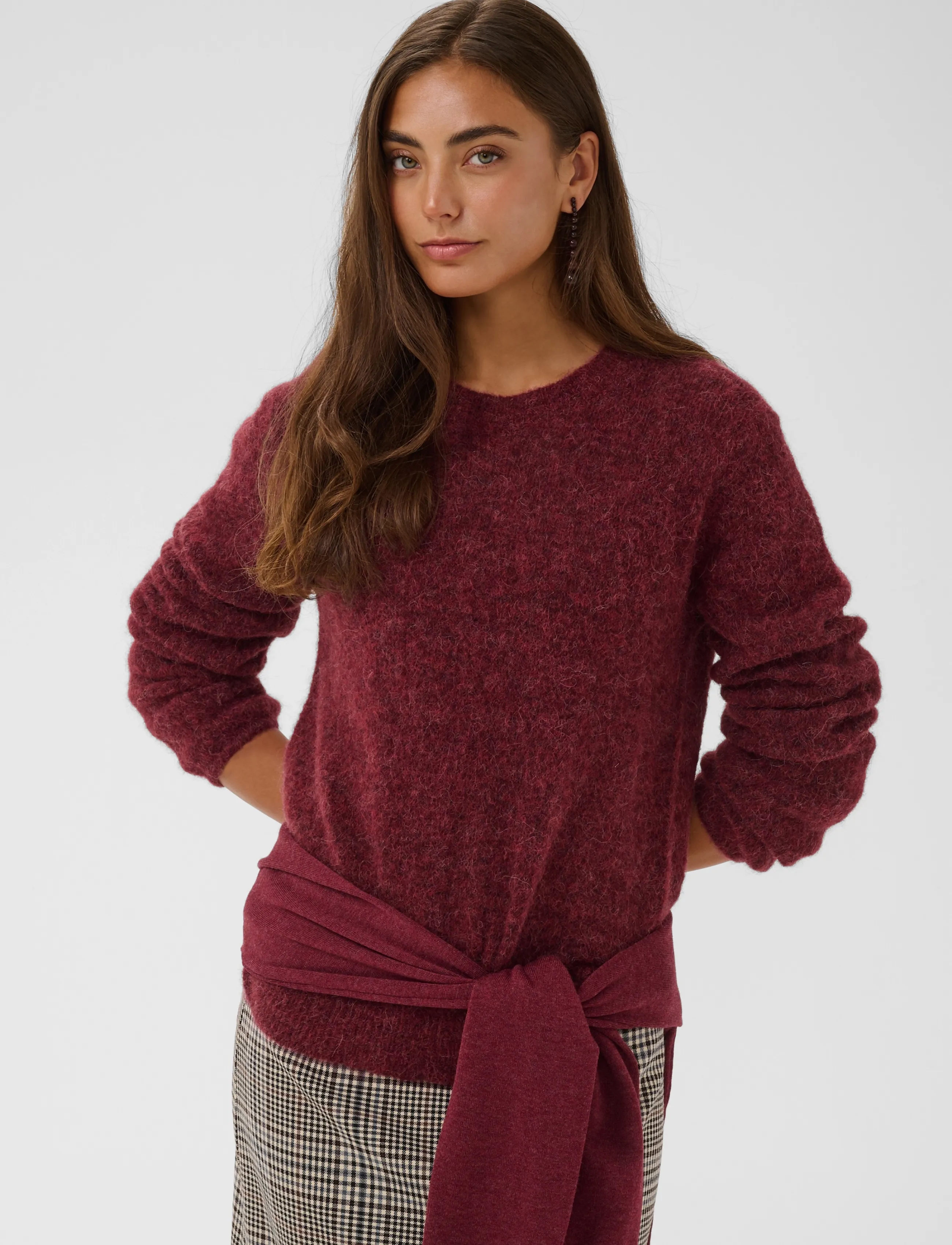 Culture - CUbiebber Cacheia Pullover - striktrøjer - chocolate truffle melange - 2