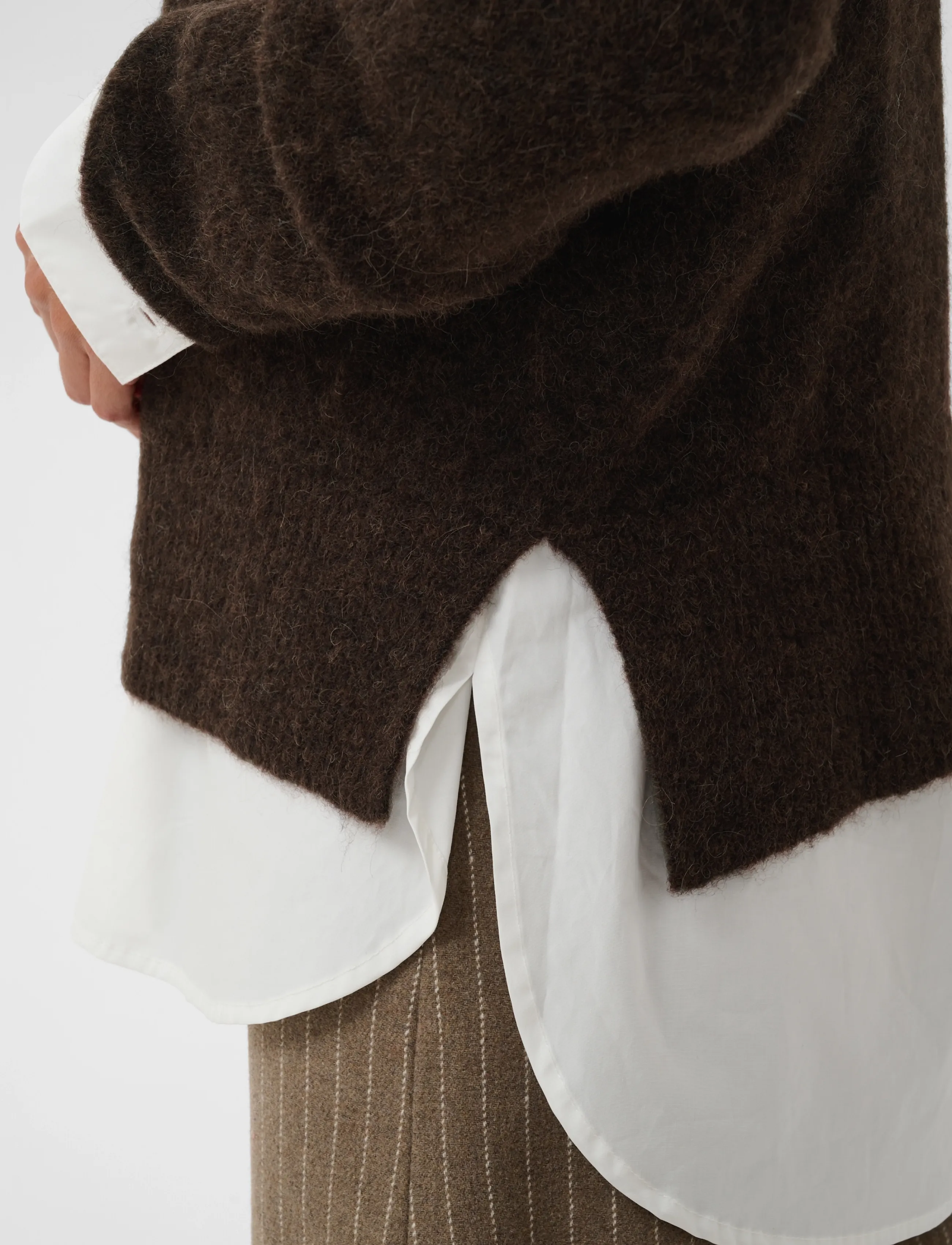 Culture - CUbiebber Cacheia Pullover - striktrøjer - coffee bean melange - 5