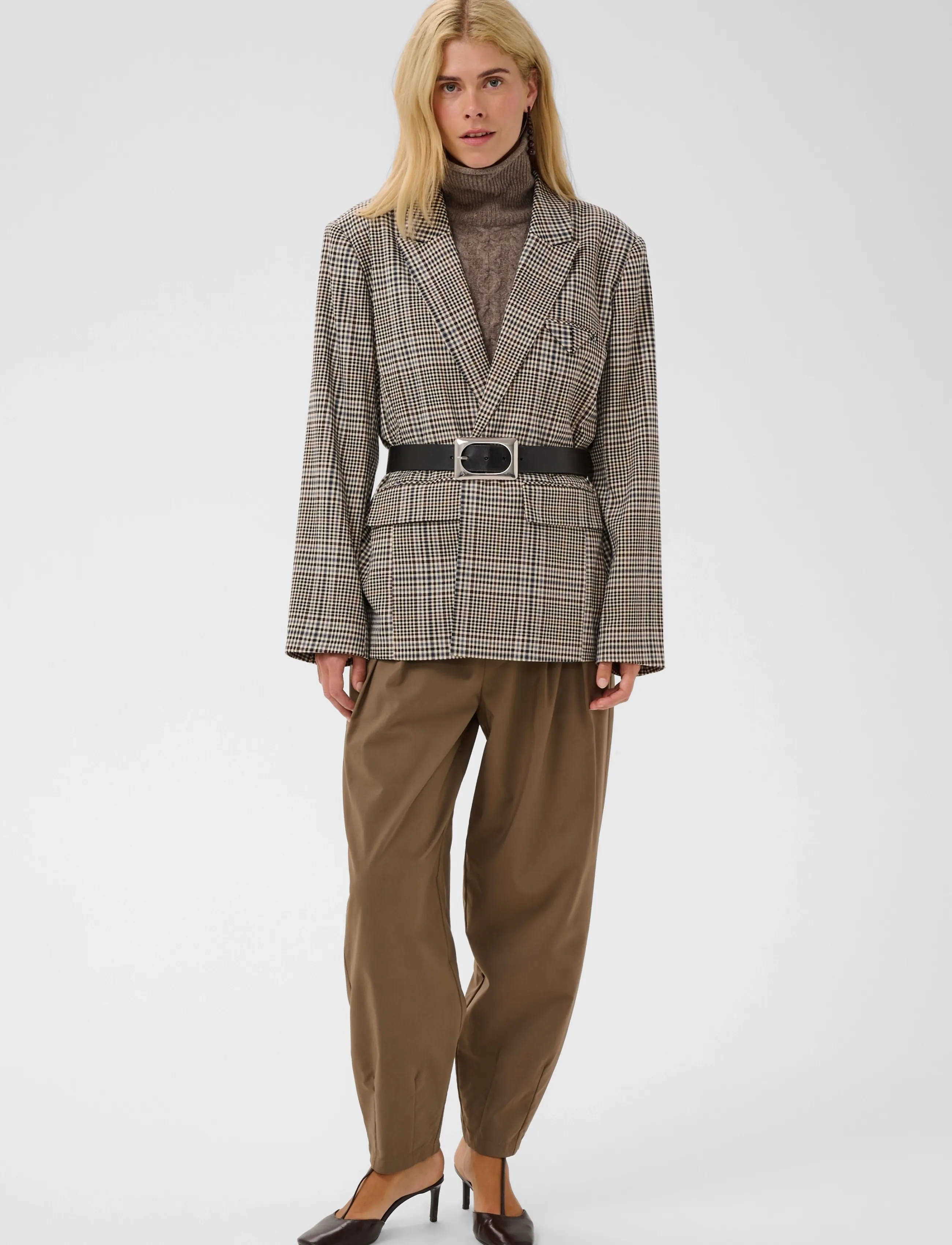 Culture - CUbirsen Blazer - einreihige blazer - black check - 3