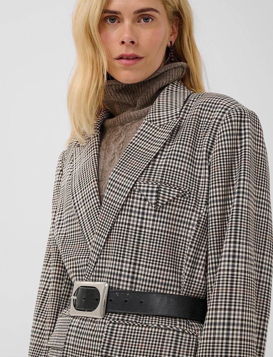 Culture - CUbirsen Blazer - einreihige blazer - black check - 5