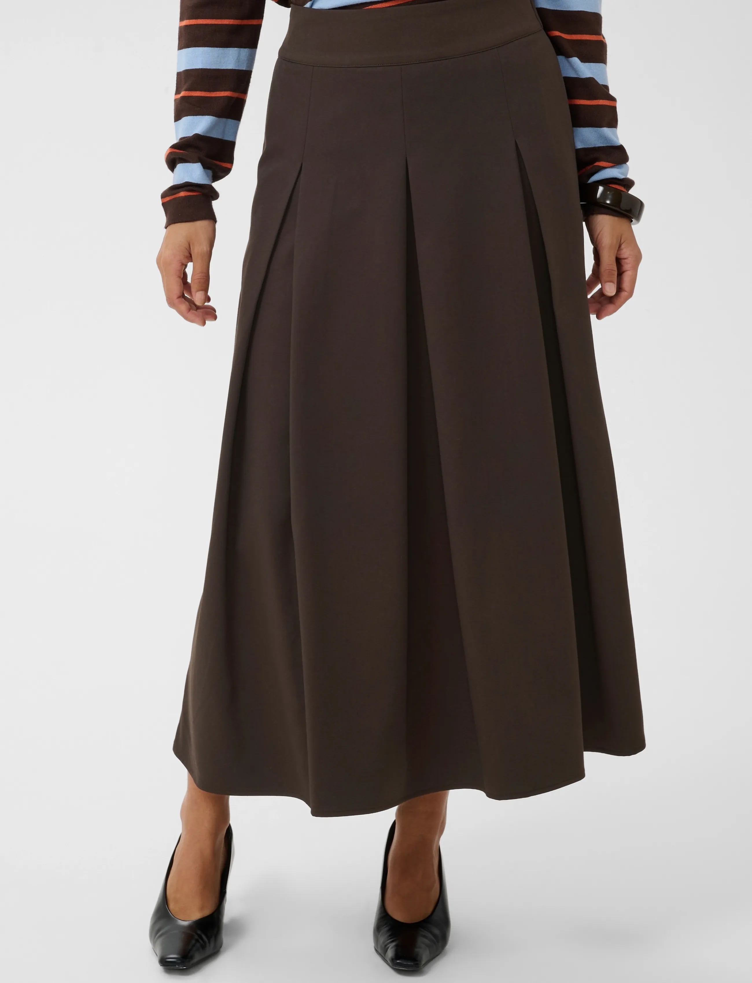Culture - CUbelsie Skirt - pleated skirts - coffee bean - 2