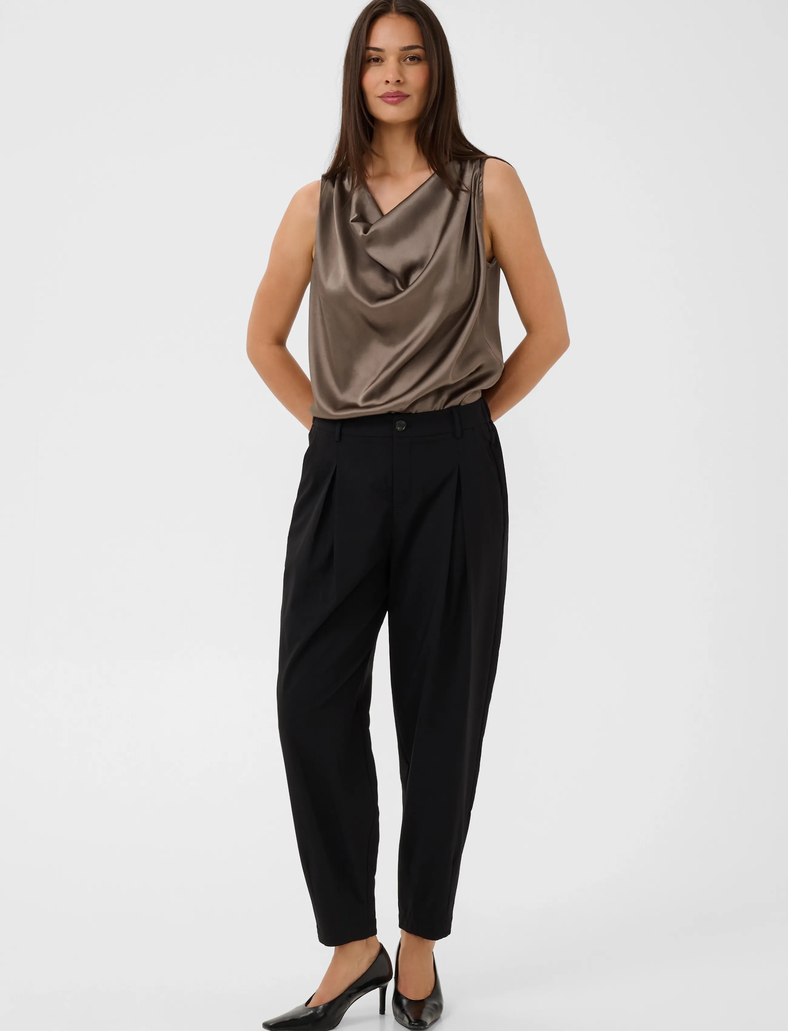 Culture - CUjamie Pants - barrelbyxor - black - 3