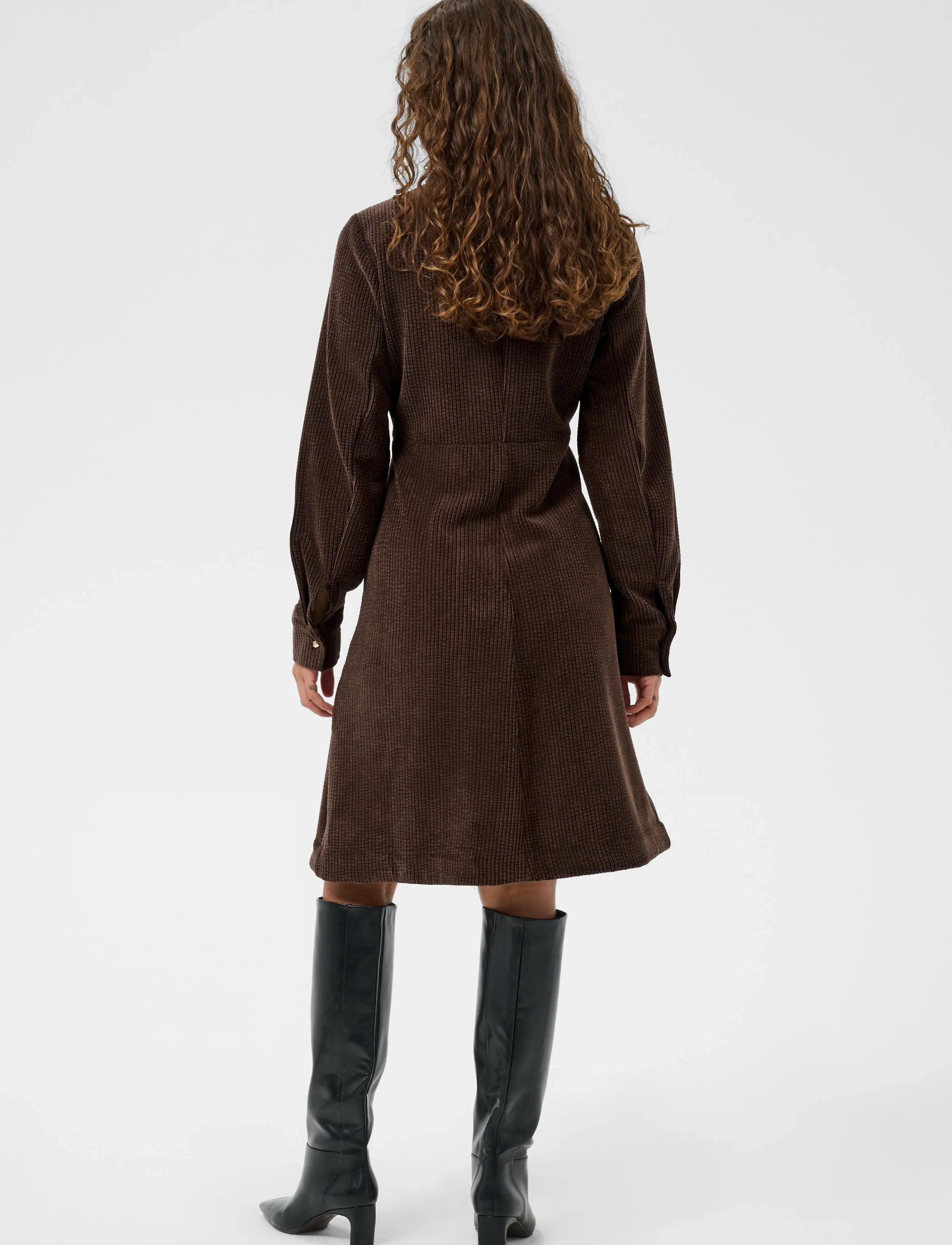 Culture - CUannike Dress - skjortklänningar - coffee bean - 3