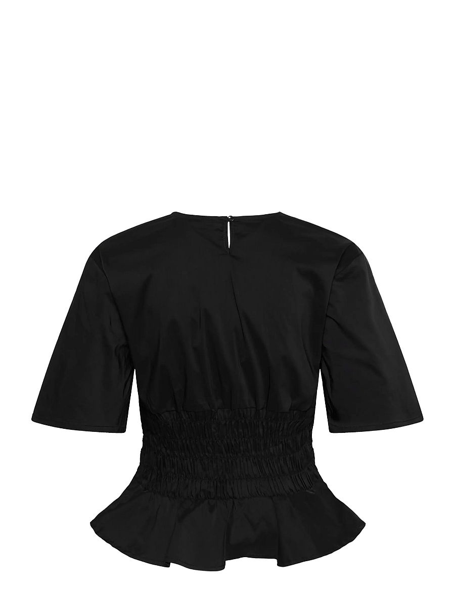 Culture - CUajda Antoinett SS Blouse - kortærmede bluser - black - 1