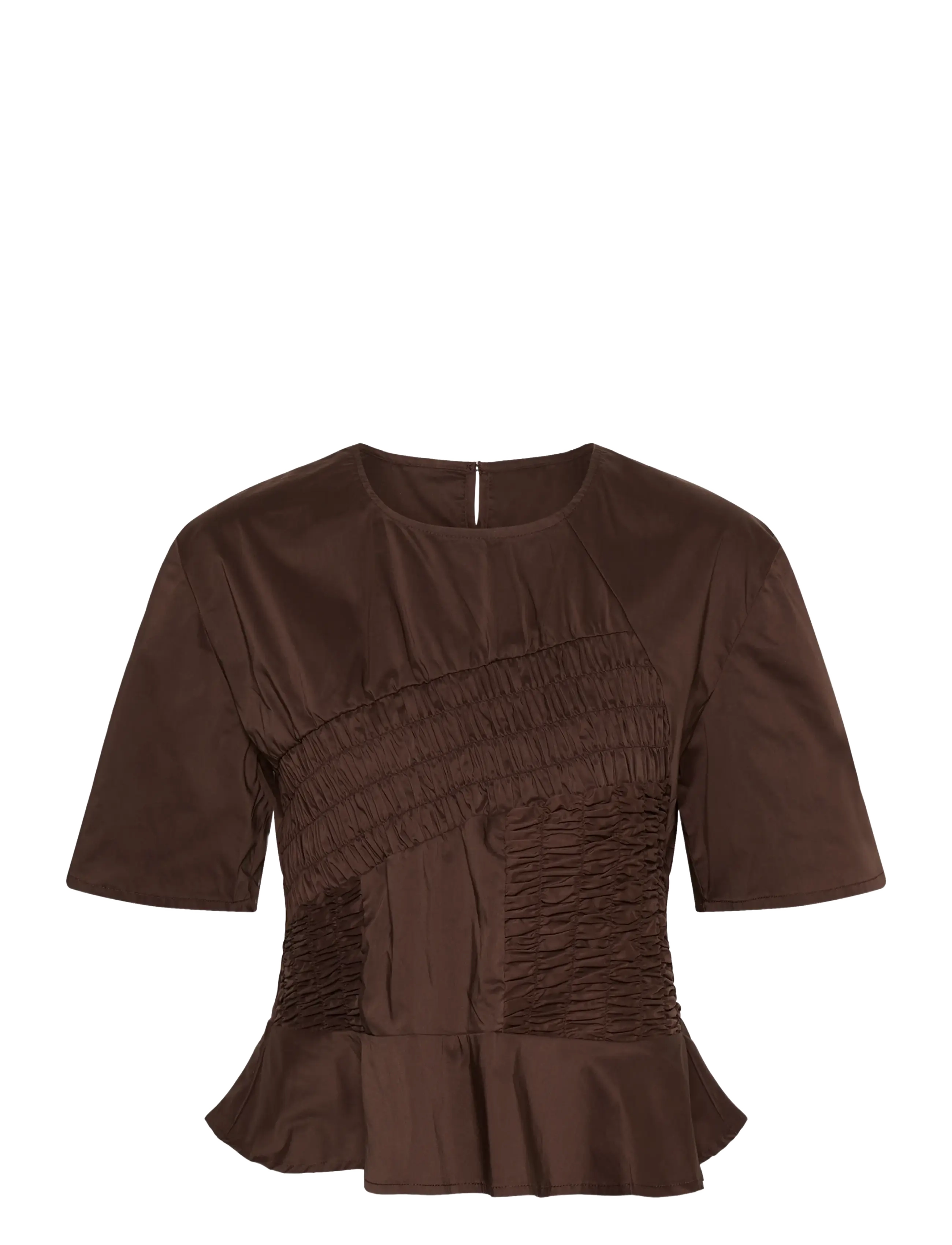 Culture CUajda Antoinett SS Blouse - Bluser - COFFEE BEAN / brown