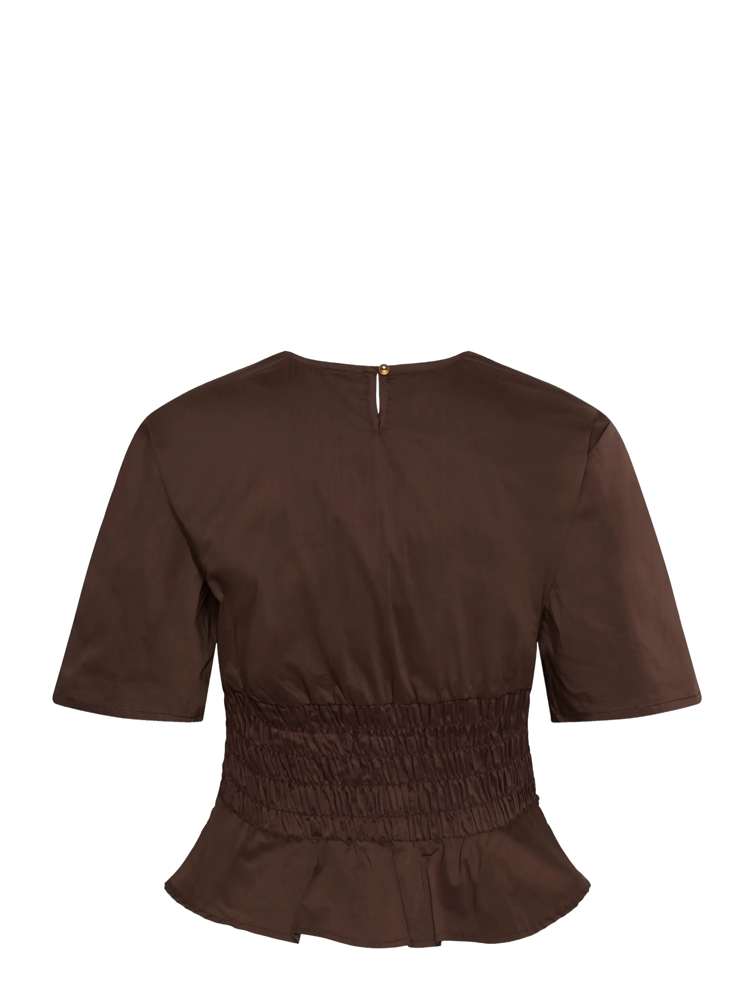 Culture - CUajda Antoinett SS Blouse - kortærmede bluser - coffee bean - 1