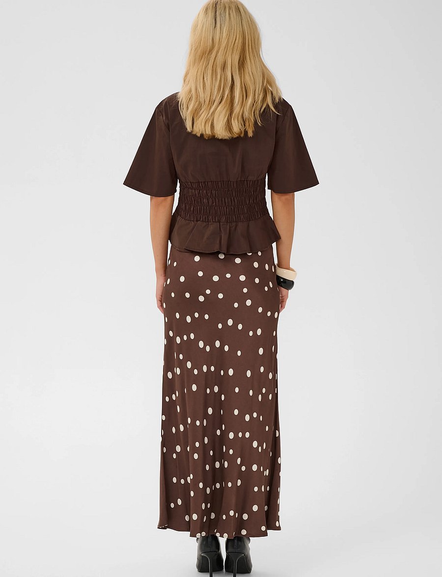 Culture - CUajda Antoinett SS Blouse - kortærmede bluser - coffee bean - 4