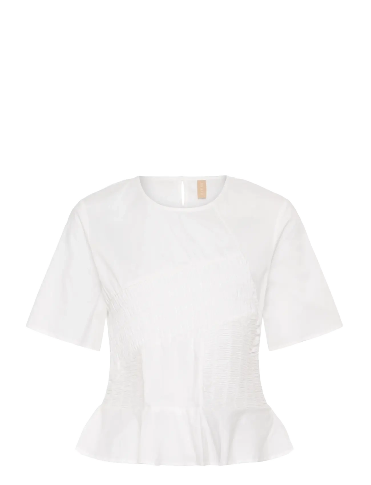 Culture CUajda Antoinett SS Blouse - Bluser - SPRING GARDENIA / white