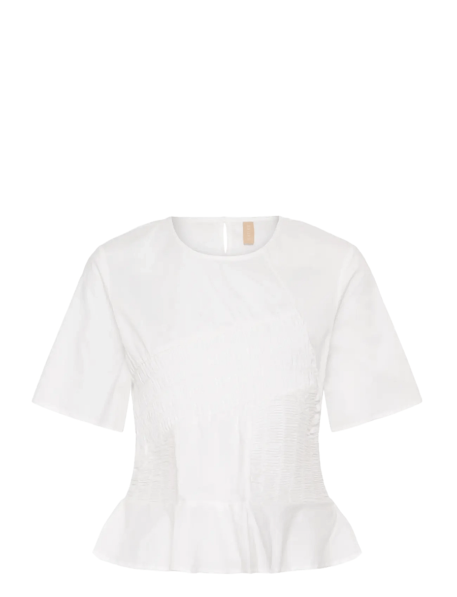 Culture - CUajda Antoinett SS Blouse - kortærmede bluser - spring gardenia - 0