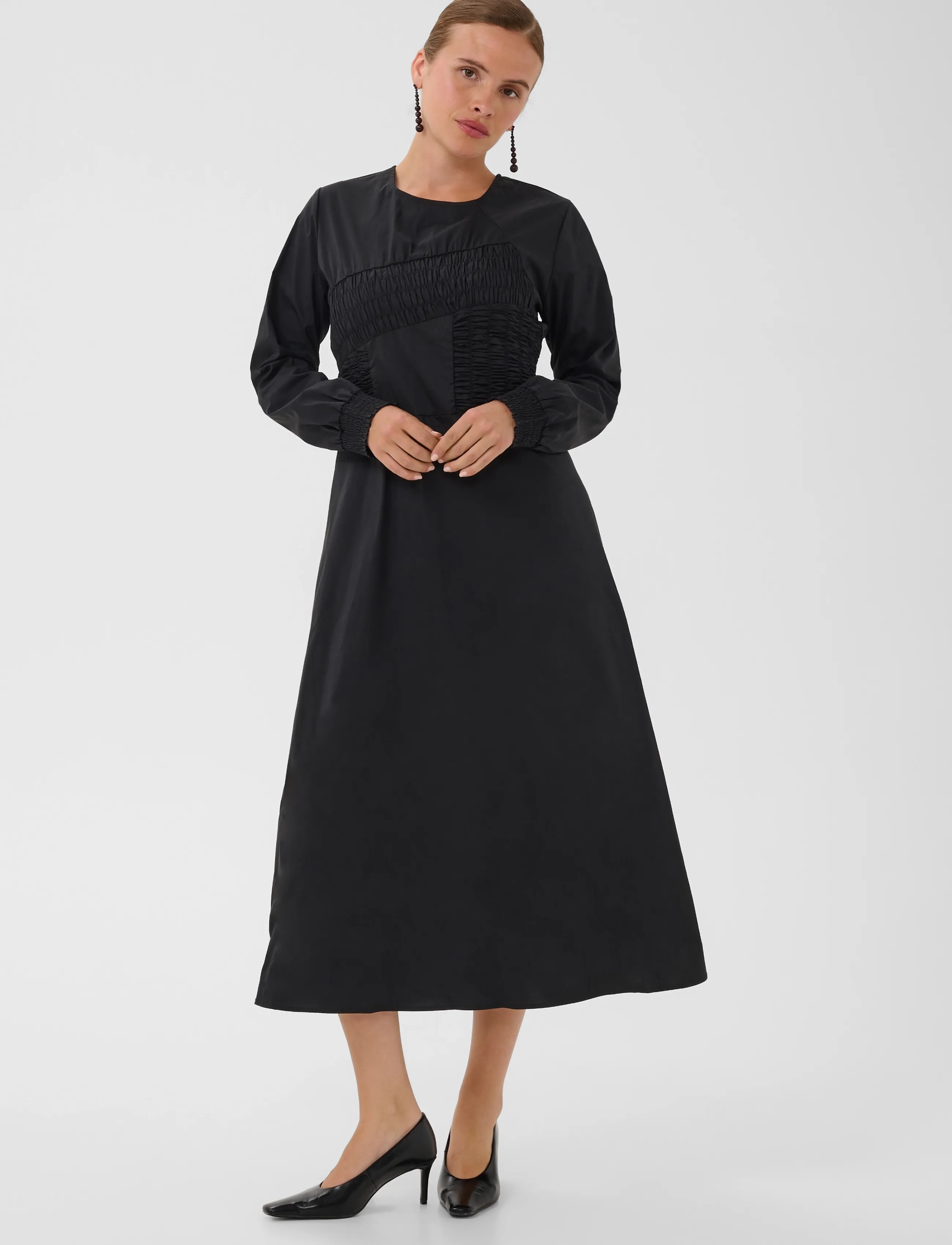 Culture - CUajda Antoinett Dress - midi kjoler - black - 2