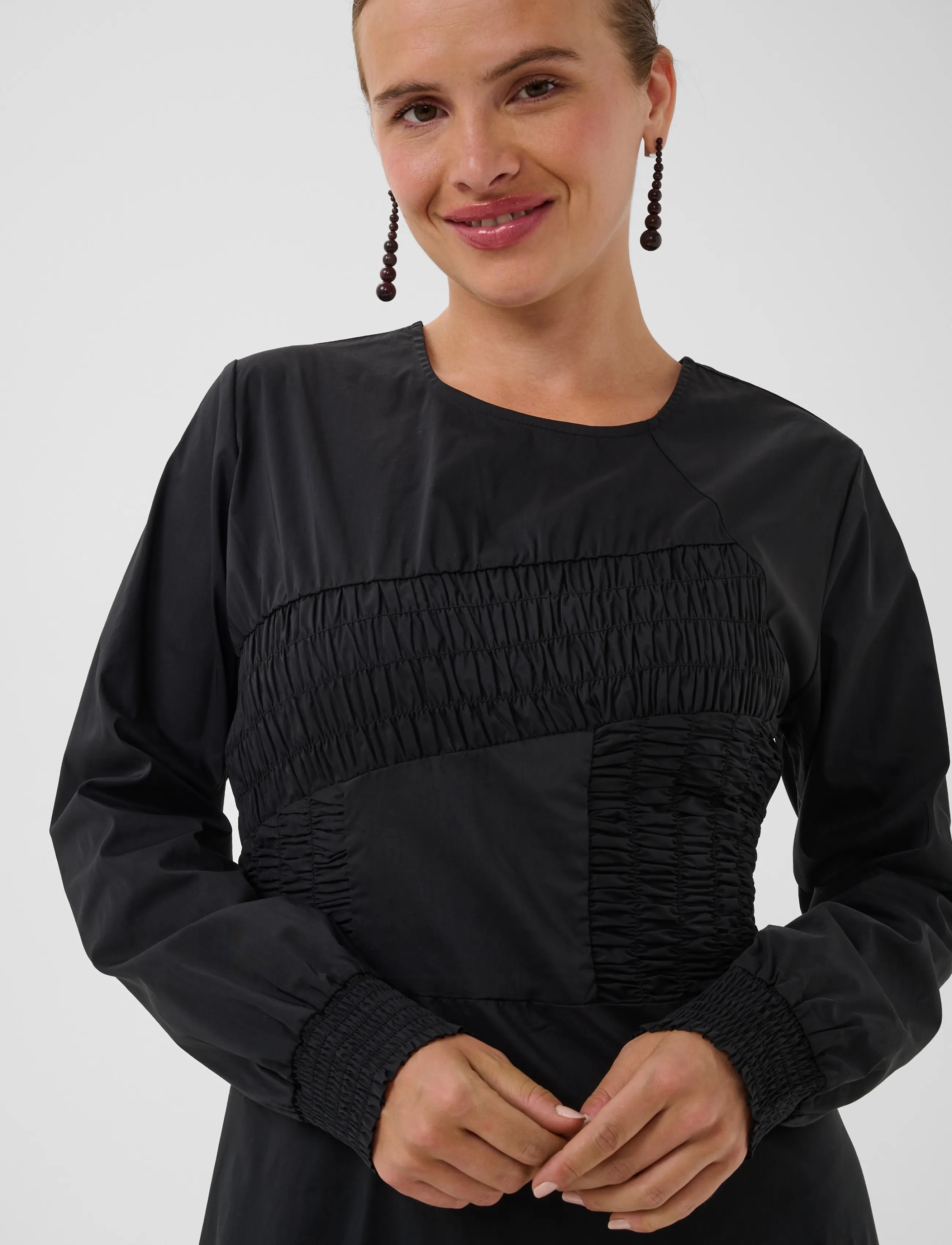 Culture - CUajda Antoinett Dress - midi kjoler - black - 4