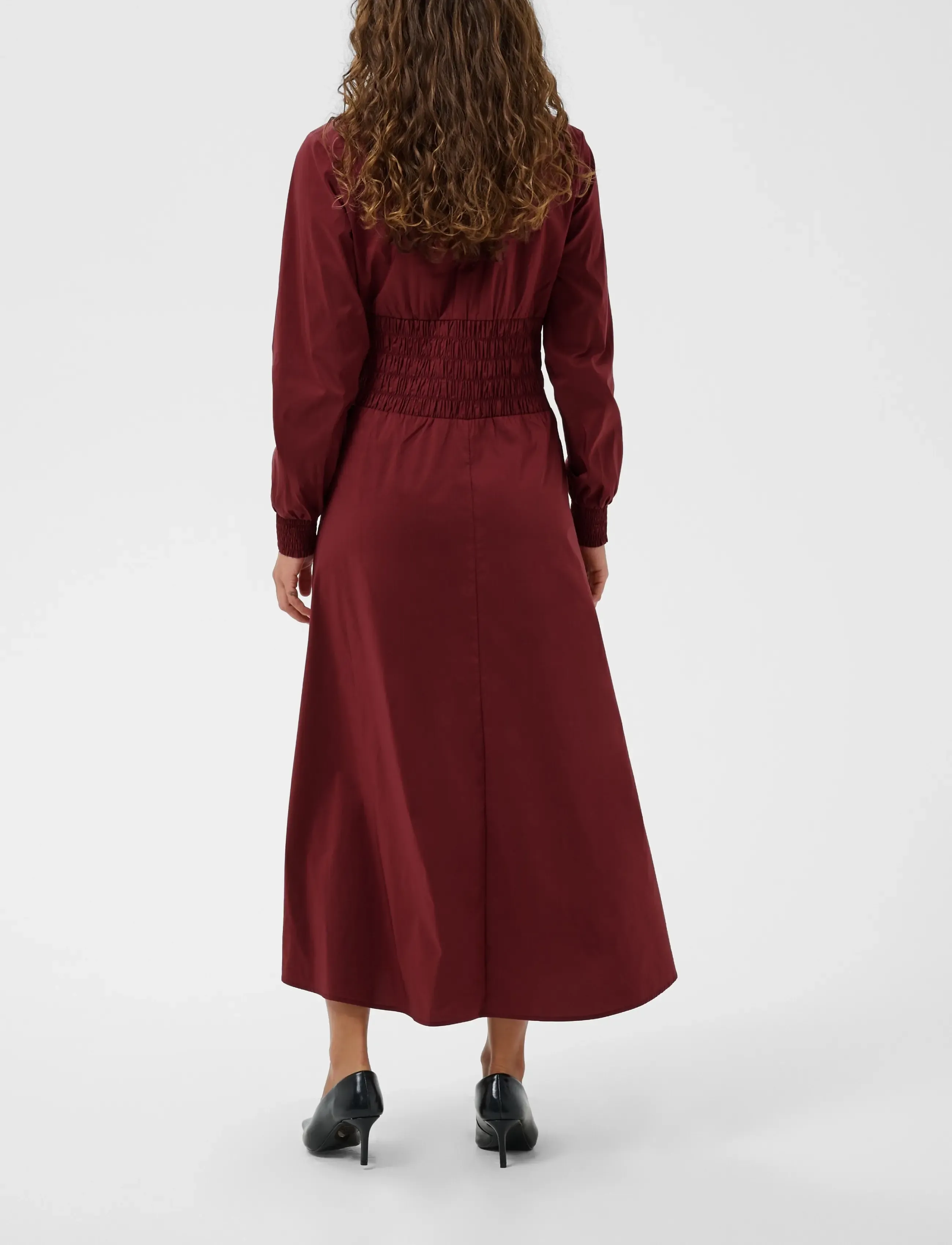 Culture - CUajda Antoinett Dress - midi dresses - chocolate truffle - 3