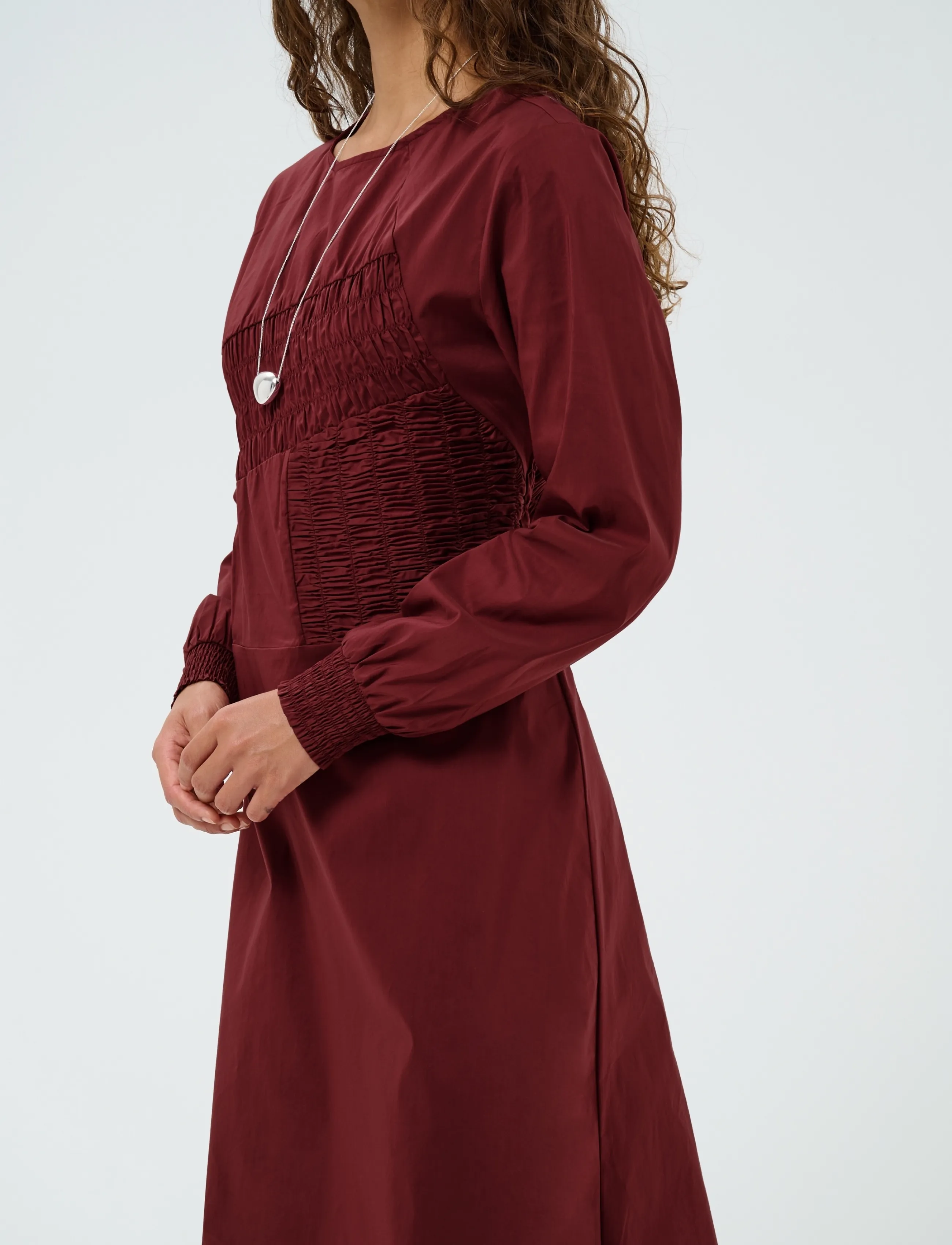 Culture - CUajda Antoinett Dress - midi dresses - chocolate truffle - 4