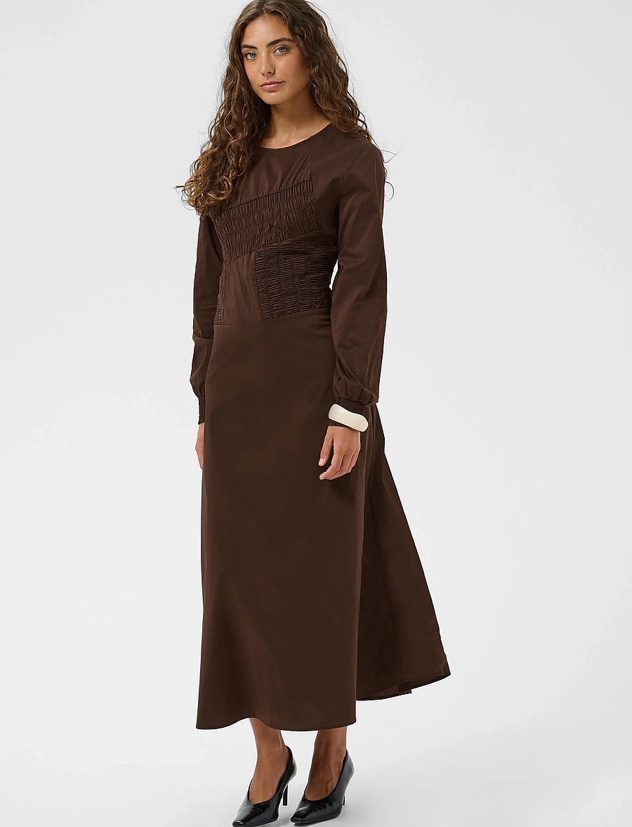 Culture - CUajda Antoinett Dress - midi kjoler - coffee bean - 2