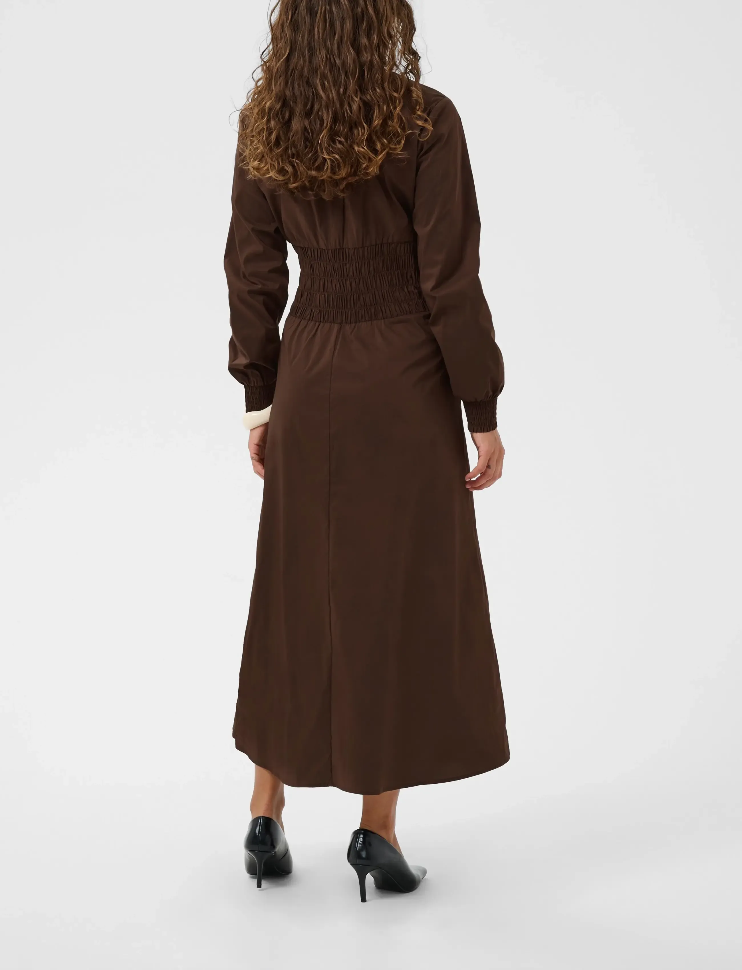 Culture - CUajda Antoinett Dress - midikleidid - coffee bean - 3