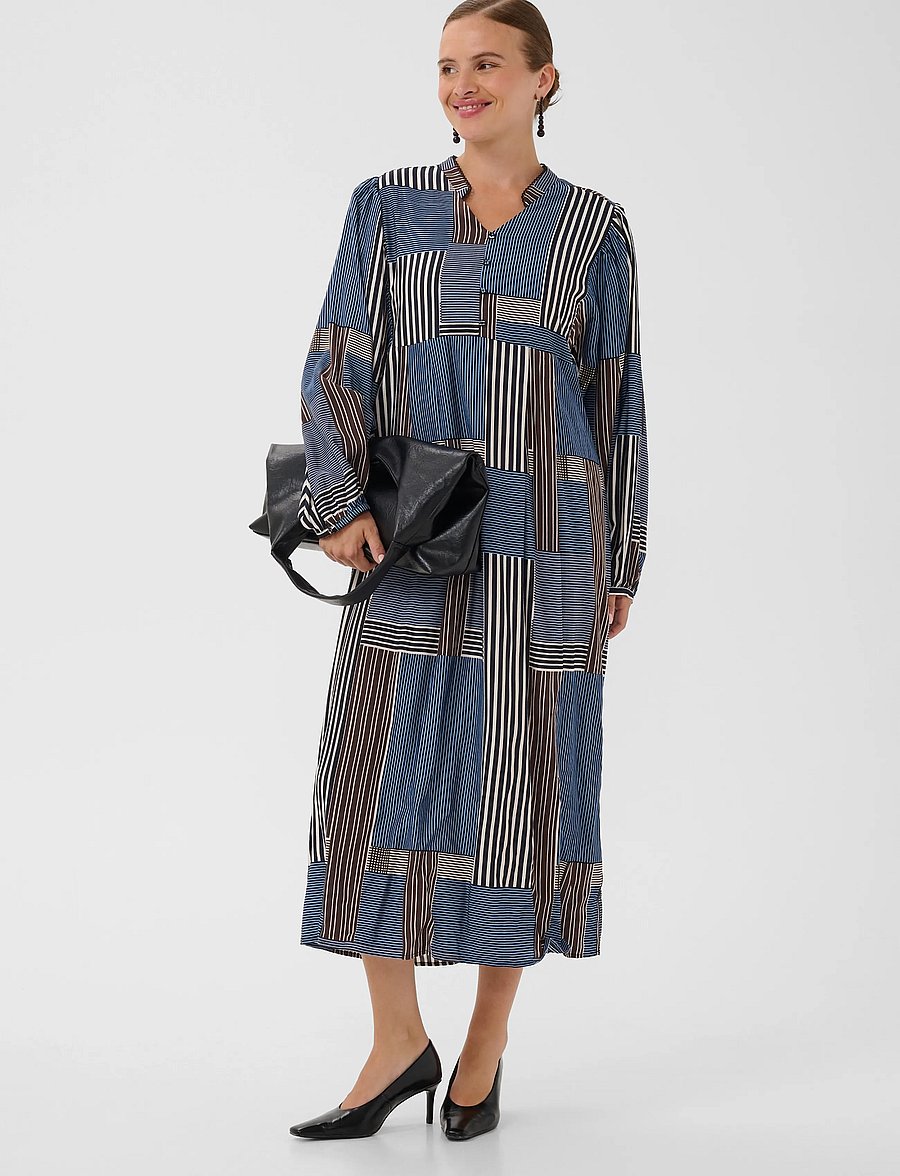 Culture - CUleila Greece Dress - sommerkjoler - blue/brown graphic - 2