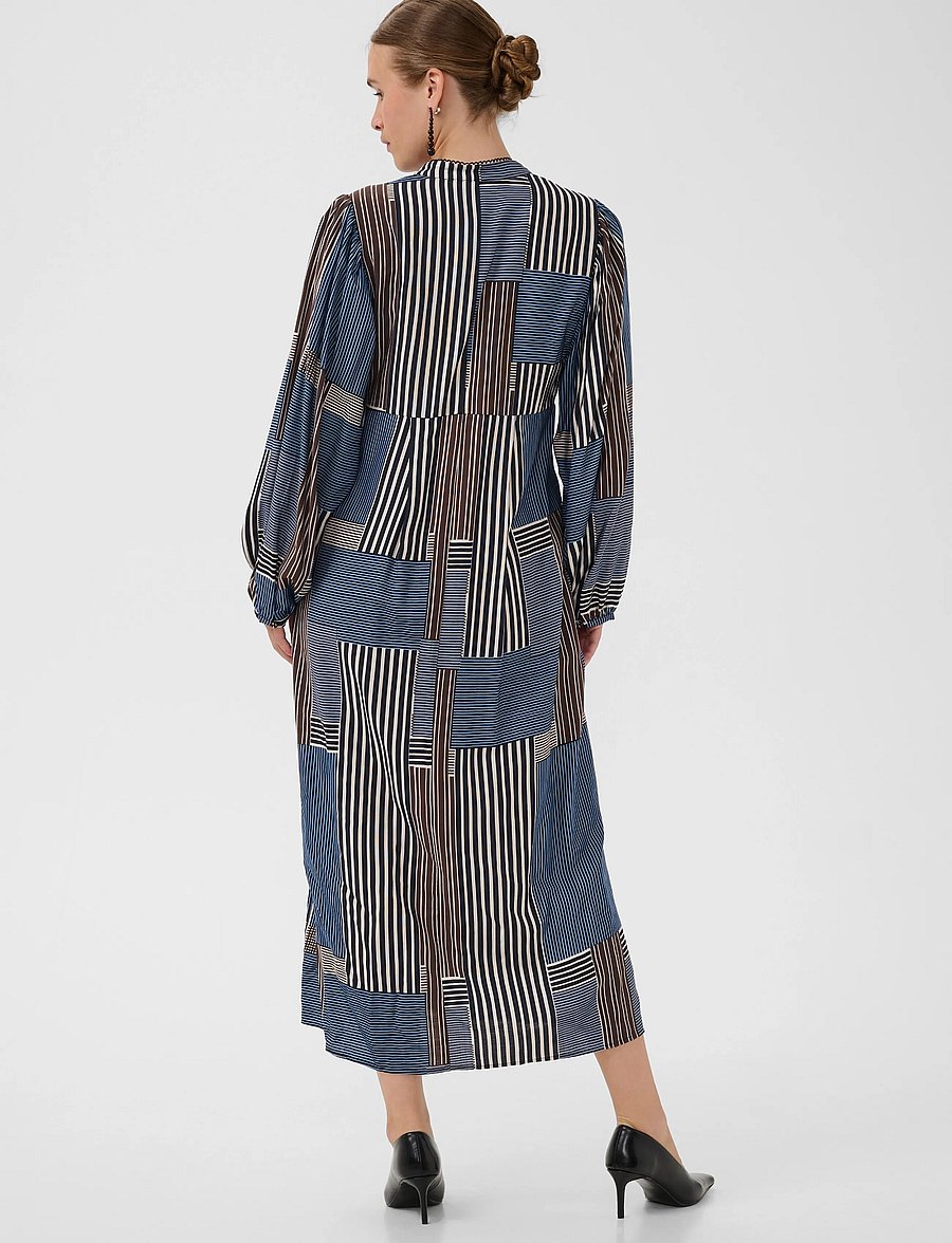 Culture - CUleila Greece Dress - sommerkjoler - blue/brown graphic - 3
