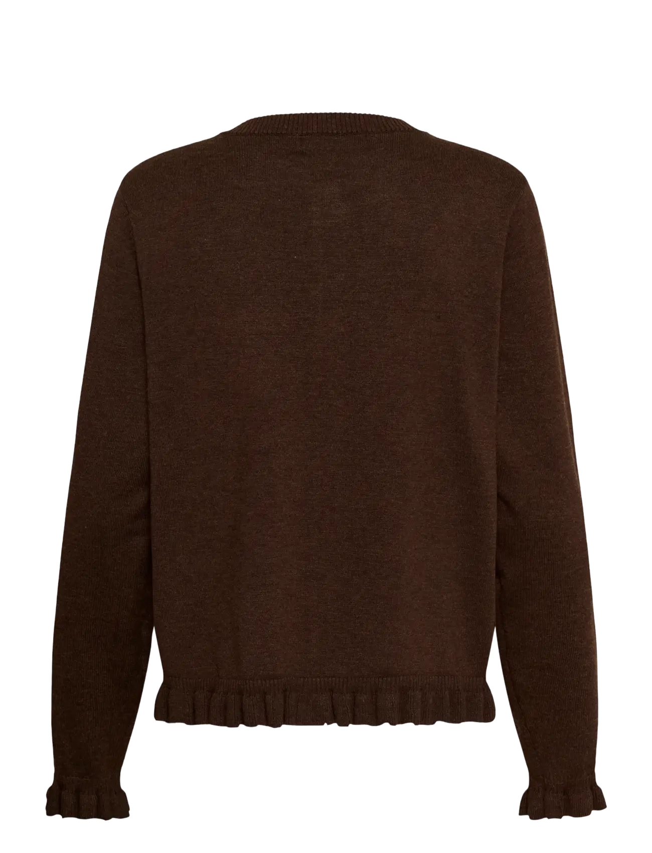 Culture - CUclare Annemarie Frill Cardigan - kardiganid - coffee bean melange - 1