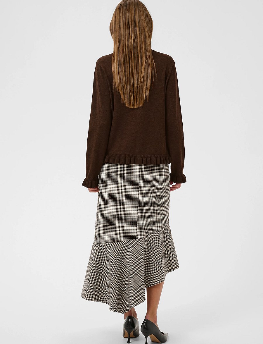 Culture - CUclare Annemarie Frill Cardigan - strickjacken - coffee bean melange - 4