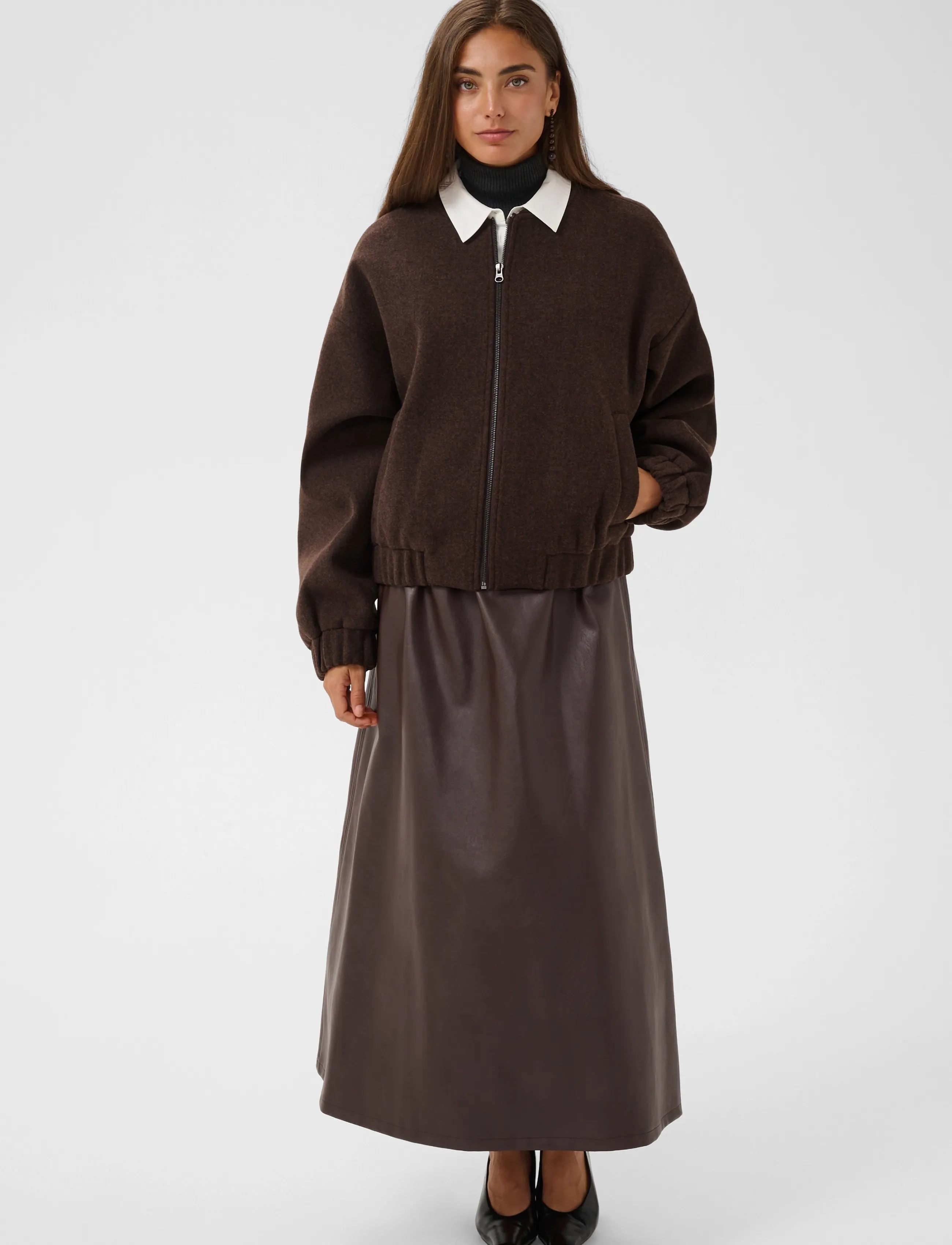Culture - CUpalona BomberJacket - bomberjacken - coffee bean melange - 3