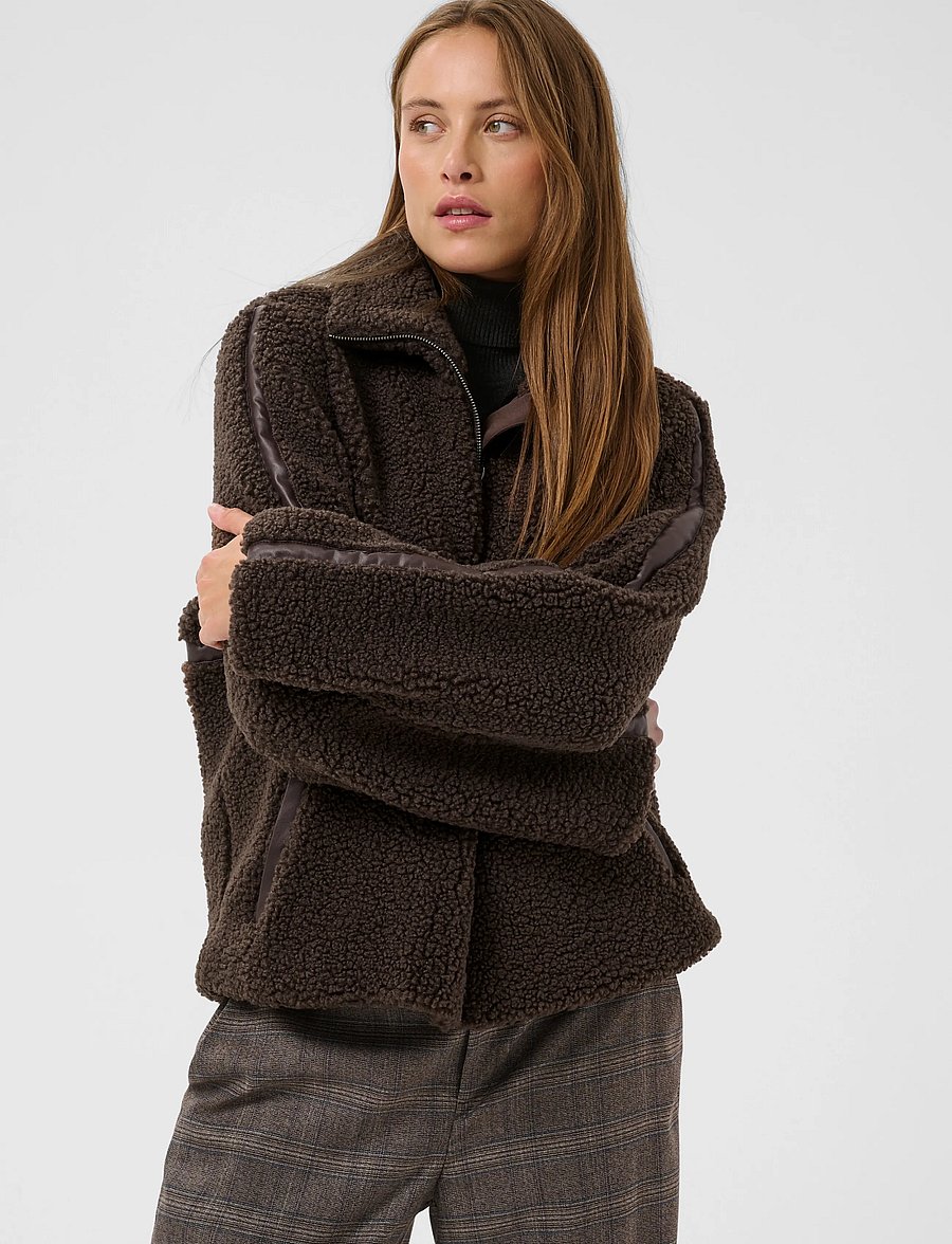Culture - CUluni Bilba Teddy Jacket - kunstpelz - coffee bean - 2