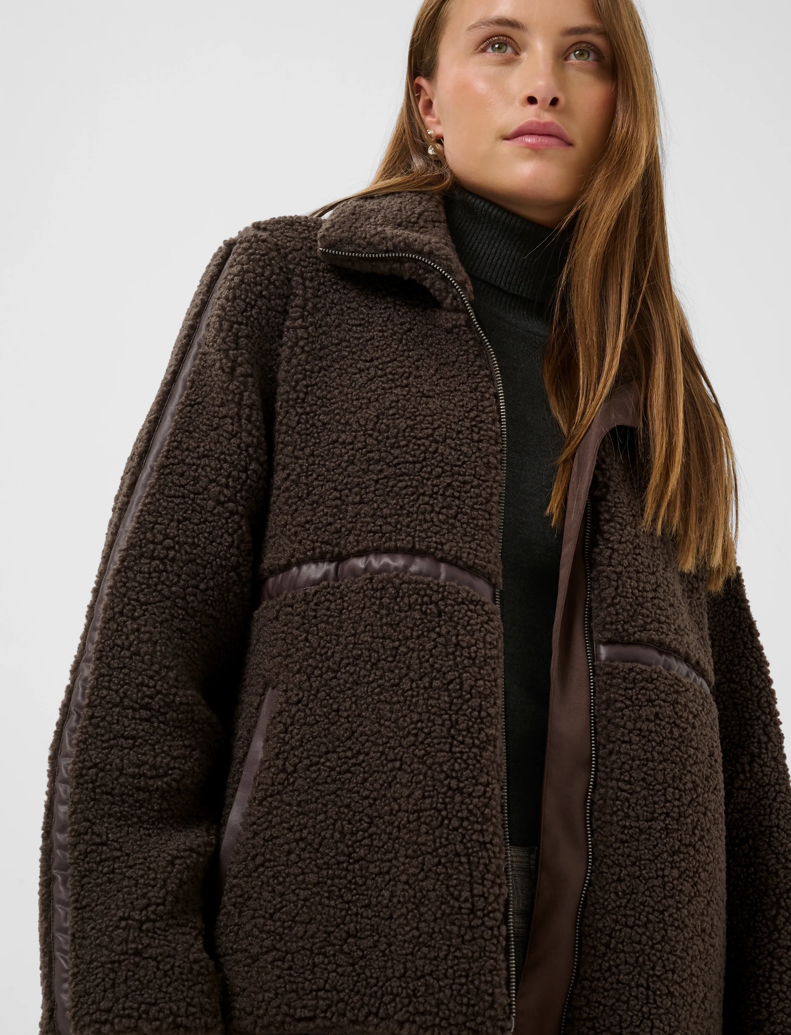 Culture - CUluni Bilba Teddy Jacket - kunstpelz - coffee bean - 5