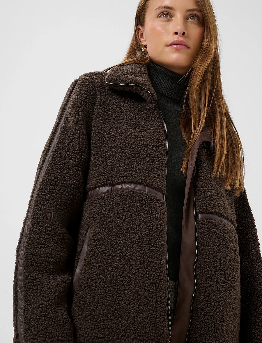 Culture - CUluni Bilba Teddy Jacket - kunstpelz - coffee bean - 5