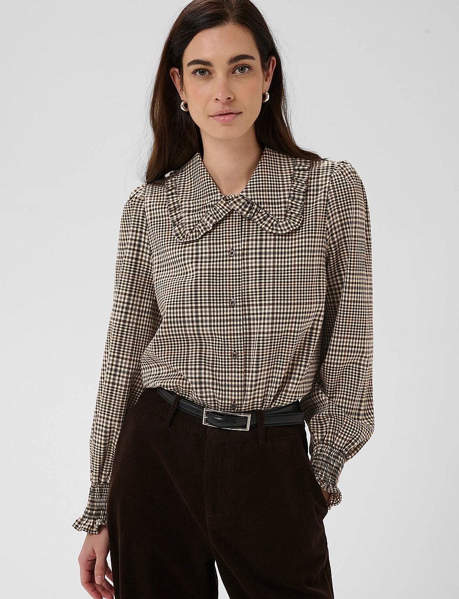Culture - CUbirsen Shirt - langärmlige hemden - black check - 2