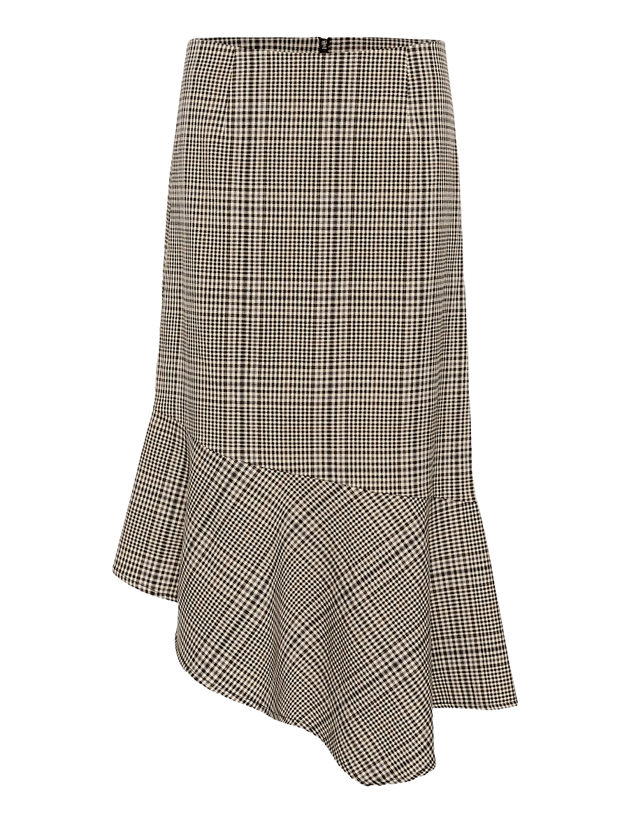 Culture - CUbirsen Long Skirt - midi nederdele - black check - 0