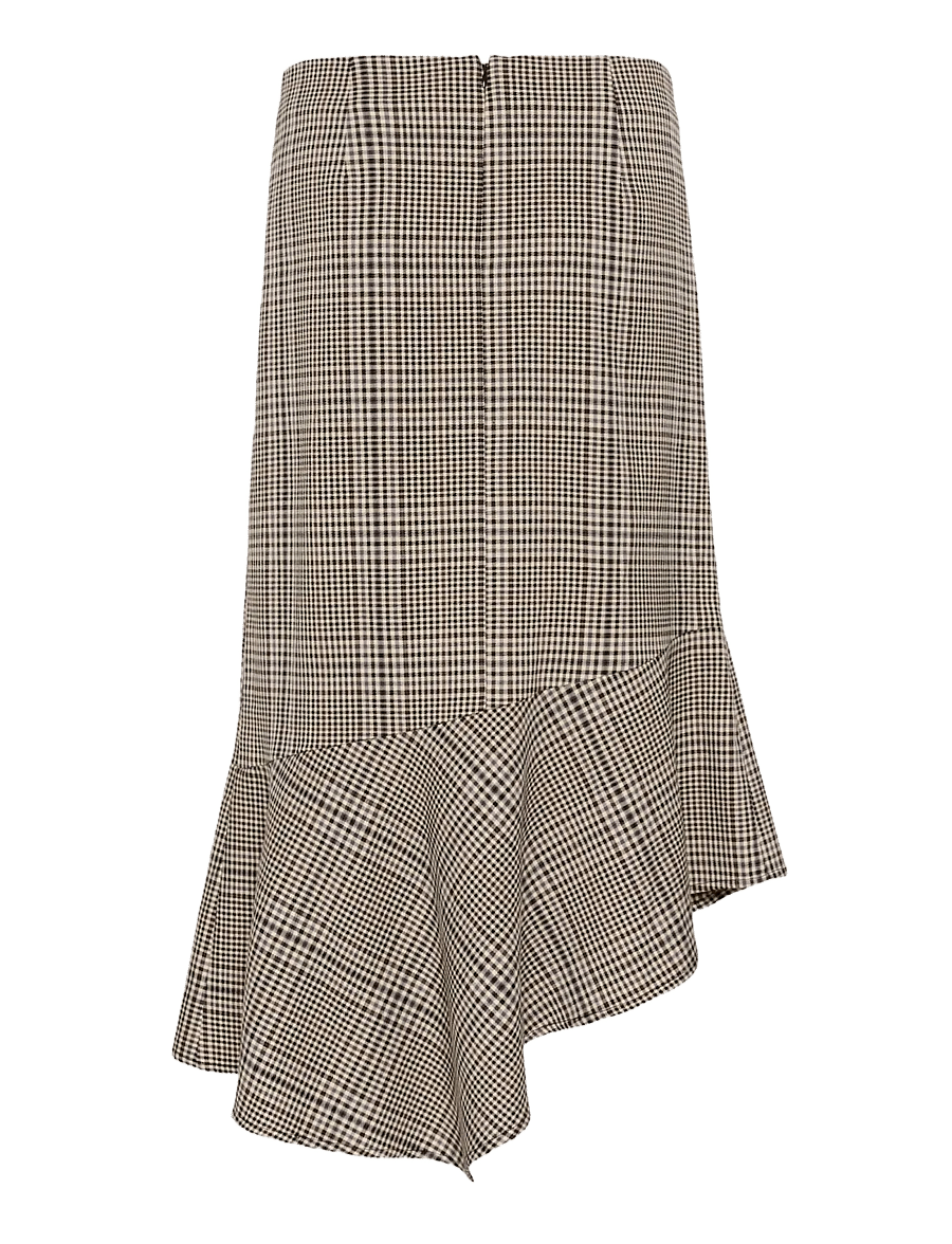 Culture - CUbirsen Long Skirt - midi nederdele - black check - 1